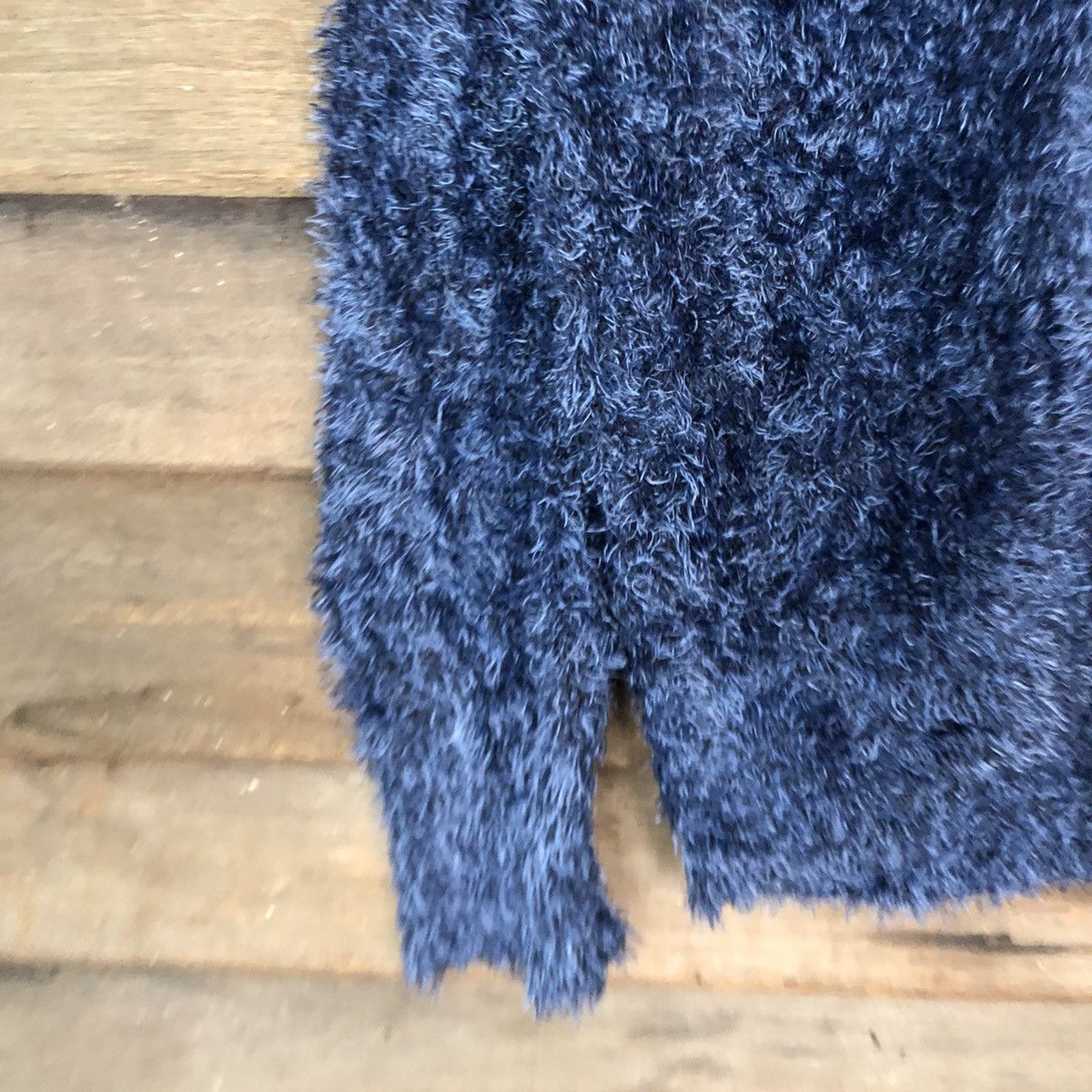 Homespun Knitwear DLL DIRZ Dark Blue Mohair fur Shag Shaggy Knitwear #c1057 Size M / US 6-8 / IT 42-44 - 6 Thumbnail
