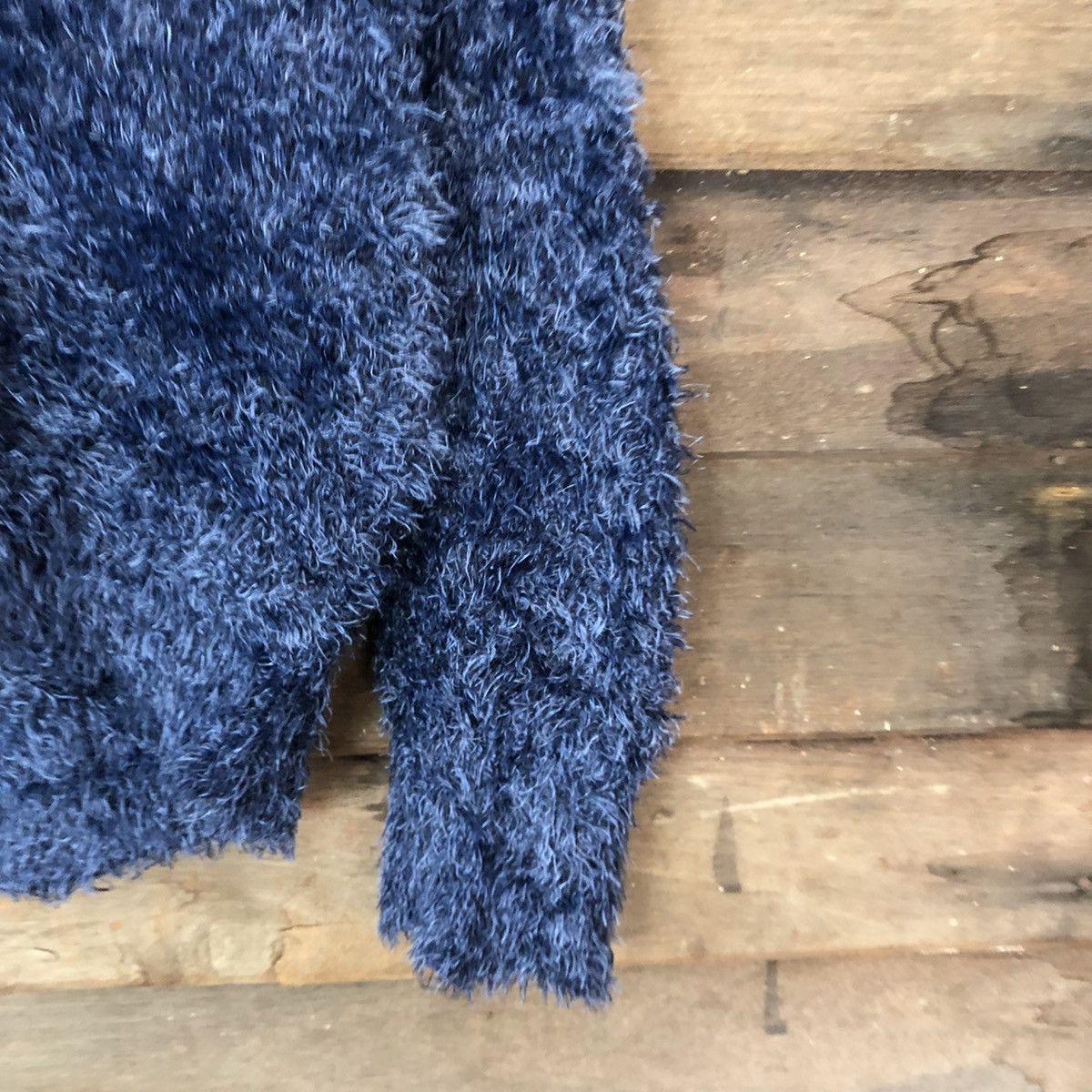 Homespun Knitwear DLL DIRZ Dark Blue Mohair fur Shag Shaggy Knitwear #c1057 Size M / US 6-8 / IT 42-44 - 4 Thumbnail