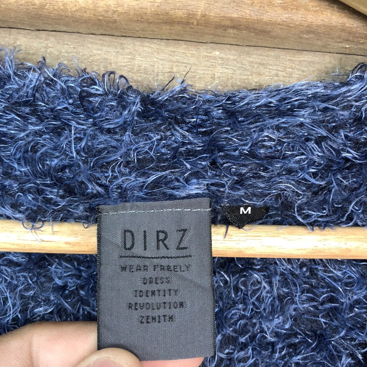 Homespun Knitwear DLL DIRZ Dark Blue Mohair fur Shag Shaggy Knitwear #c1057 Size M / US 6-8 / IT 42-44 - 10 Thumbnail