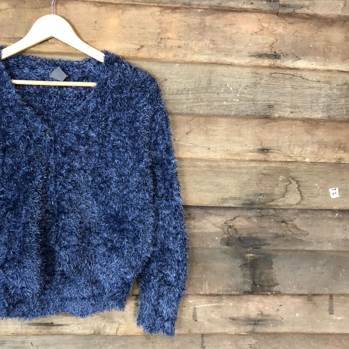 Homespun Knitwear DLL DIRZ Dark Blue Mohair fur Shag Shaggy Knitwear #c1057 Size M / US 6-8 / IT 42-44 - 5 Thumbnail