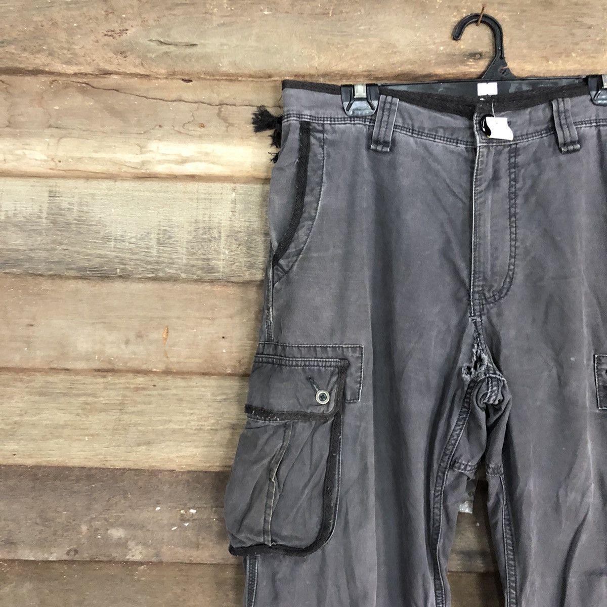 Faded Glory Uniqlo faded Black Multipocket utility Cargo Pants #4594 Size US 32 / EU 48 - 6 Thumbnail