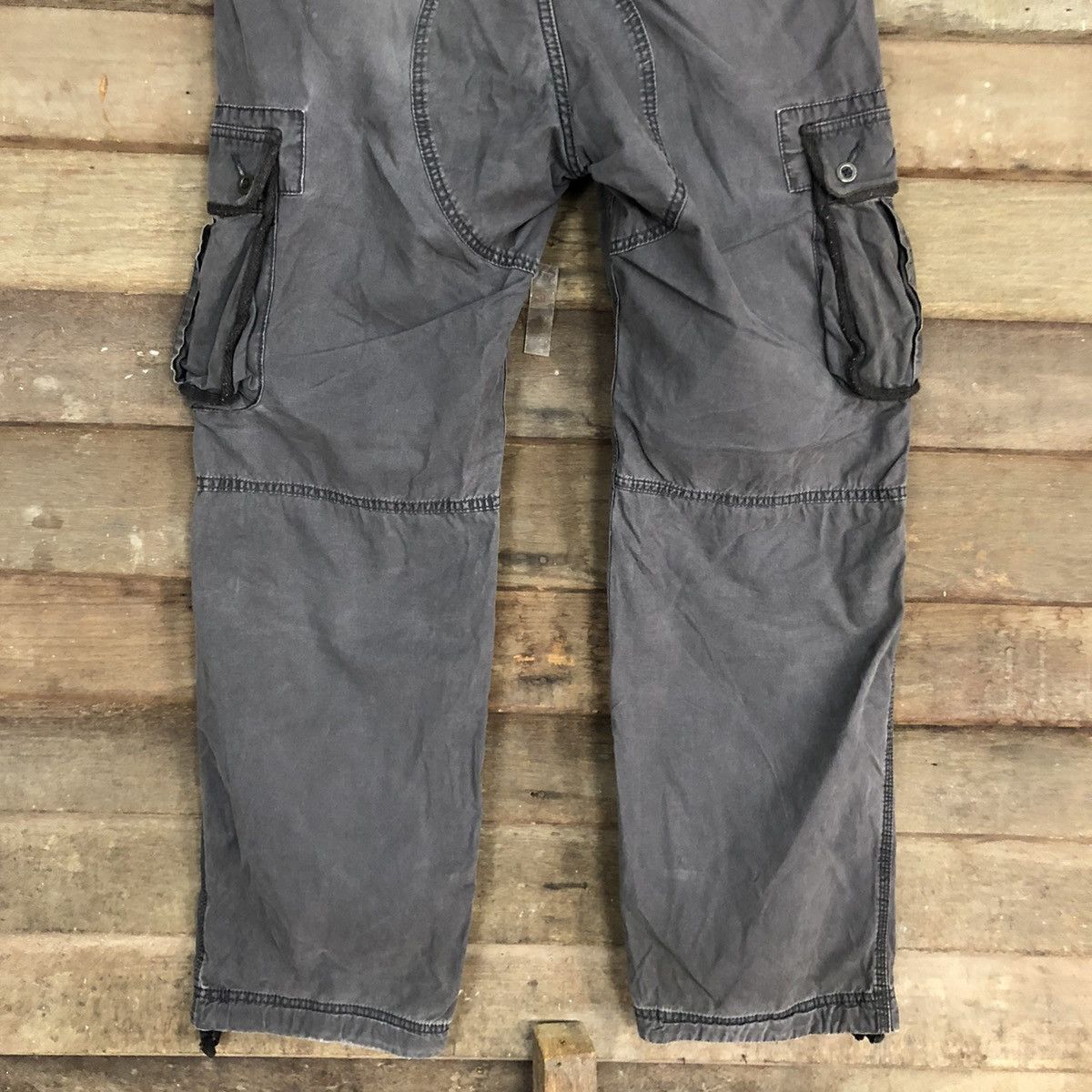 Faded Glory Uniqlo faded Black Multipocket utility Cargo Pants #4594 Size US 32 / EU 48 - 12 Thumbnail