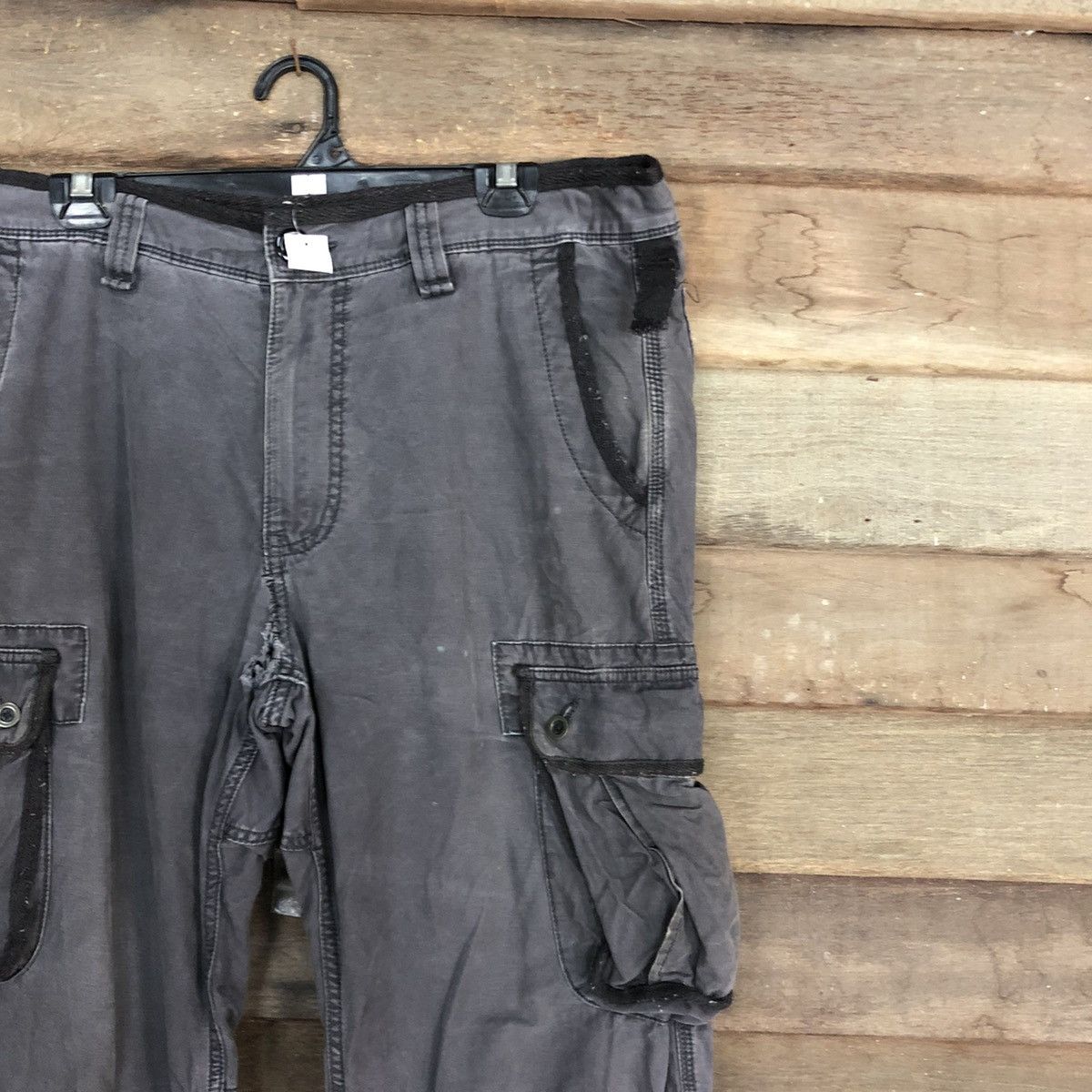 Faded Glory Uniqlo faded Black Multipocket utility Cargo Pants #4594 Size US 32 / EU 48 - 5 Thumbnail