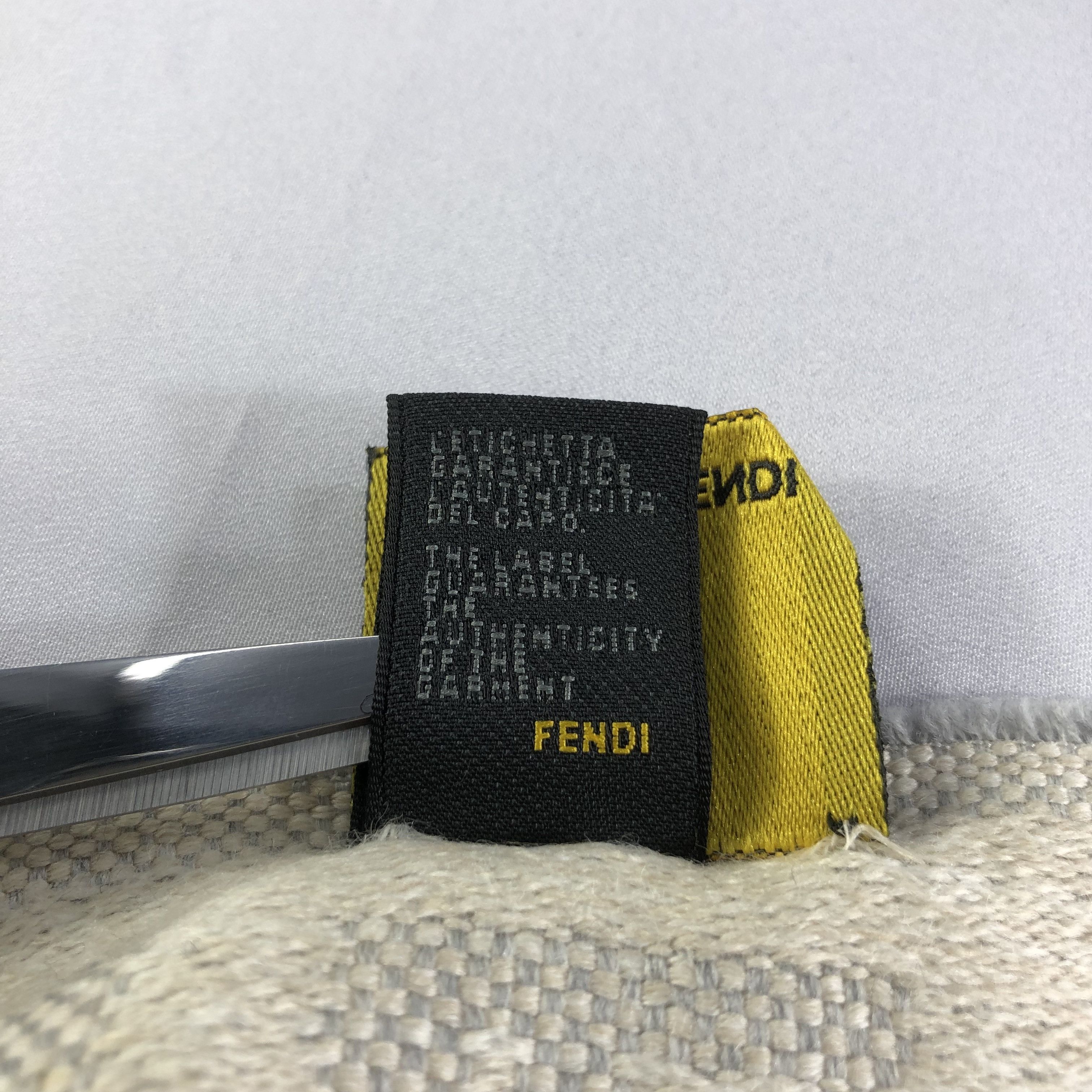 Fendi FENDI Monogram FF Wool Scarf Muffler V1647 Size ONE SIZE - 7 Thumbnail