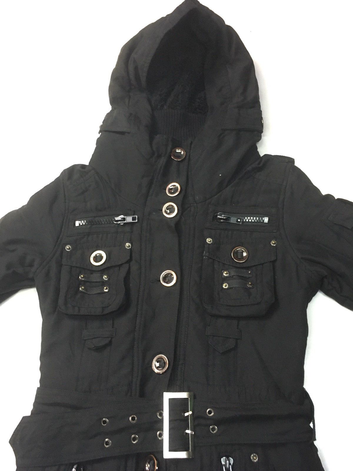Japanese Brand × Vintage Vintage images BONDAGE belted parkas jacket multi pocket Size US XS / EU 42 / 0 - 6 Thumbnail