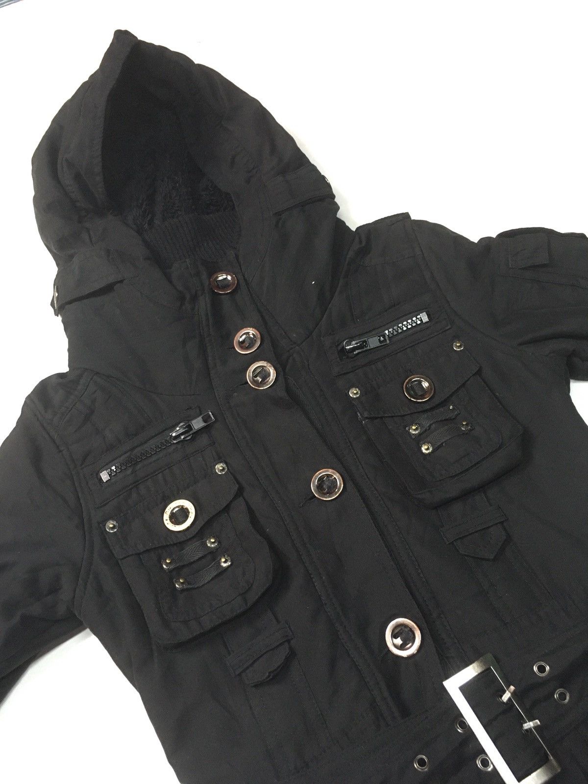 Japanese Brand × Vintage Vintage images BONDAGE belted parkas jacket multi pocket Size US XS / EU 42 / 0 - 8 Thumbnail