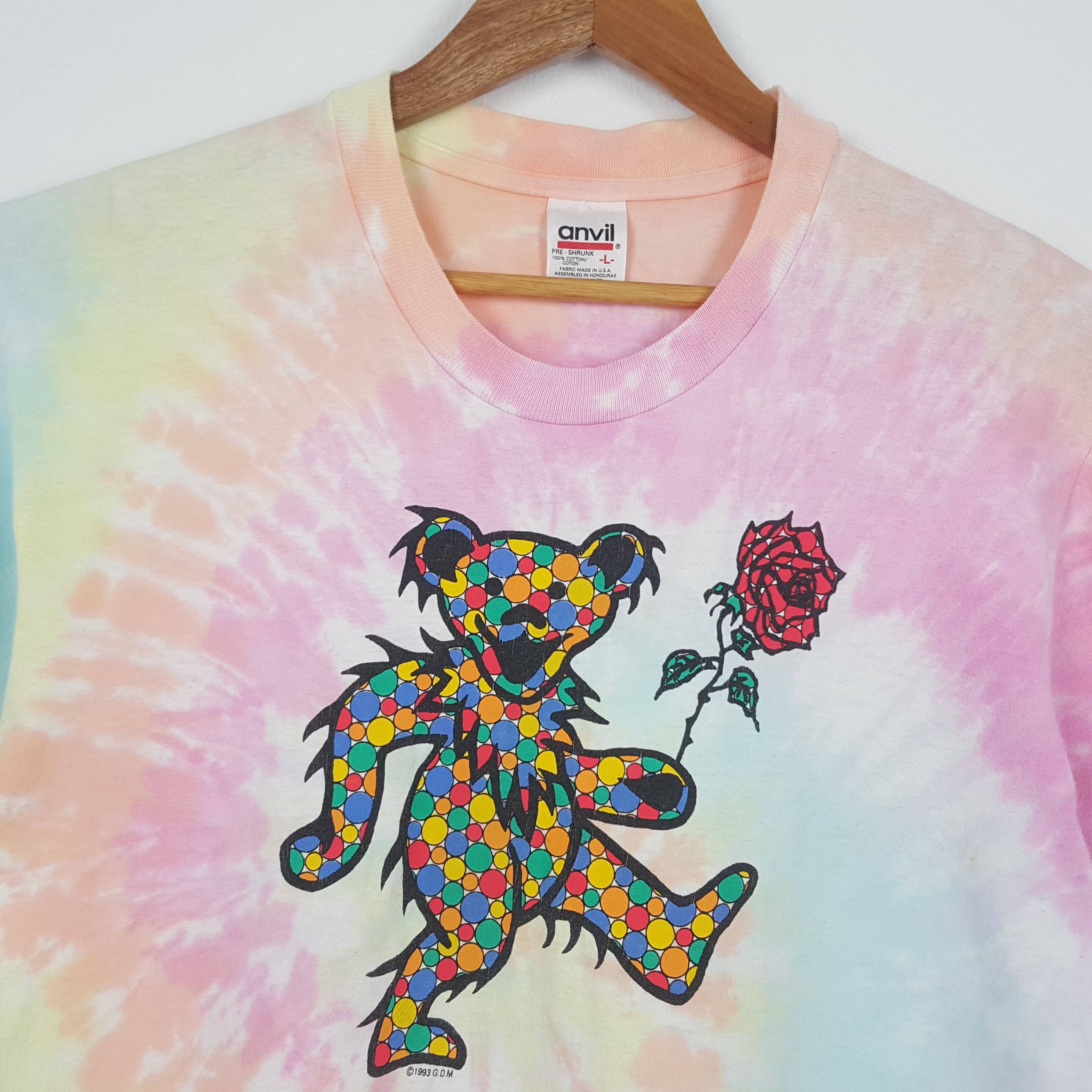 Anvil × Grateful Dead × Vintage Vintage 90's Grateful Dead American Rock Band Tie Dye Tees Size US M / EU 48-50 / 2 - 4 Thumbnail