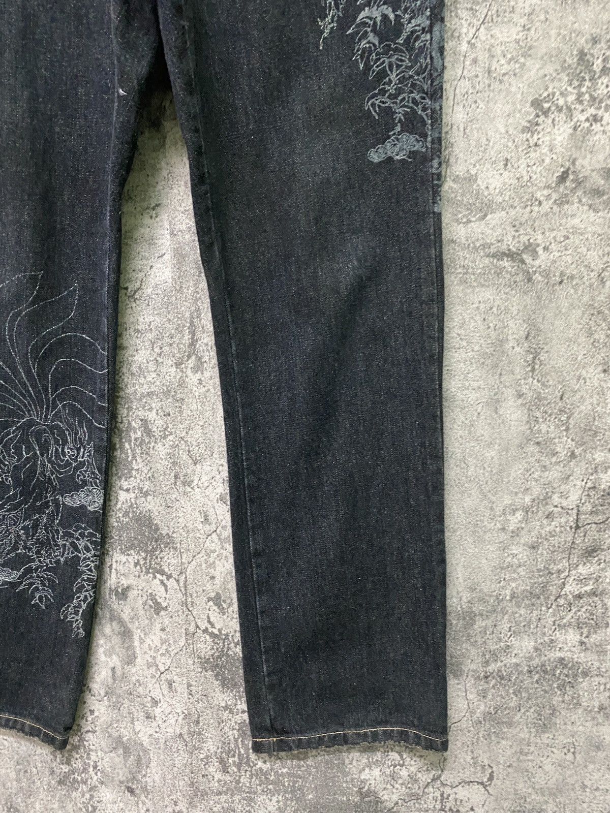 Japanese Brand Japan Tradition GUMU Multipocket Floral Design Denim Pants Size US 30 / EU 46 - 6 Thumbnail