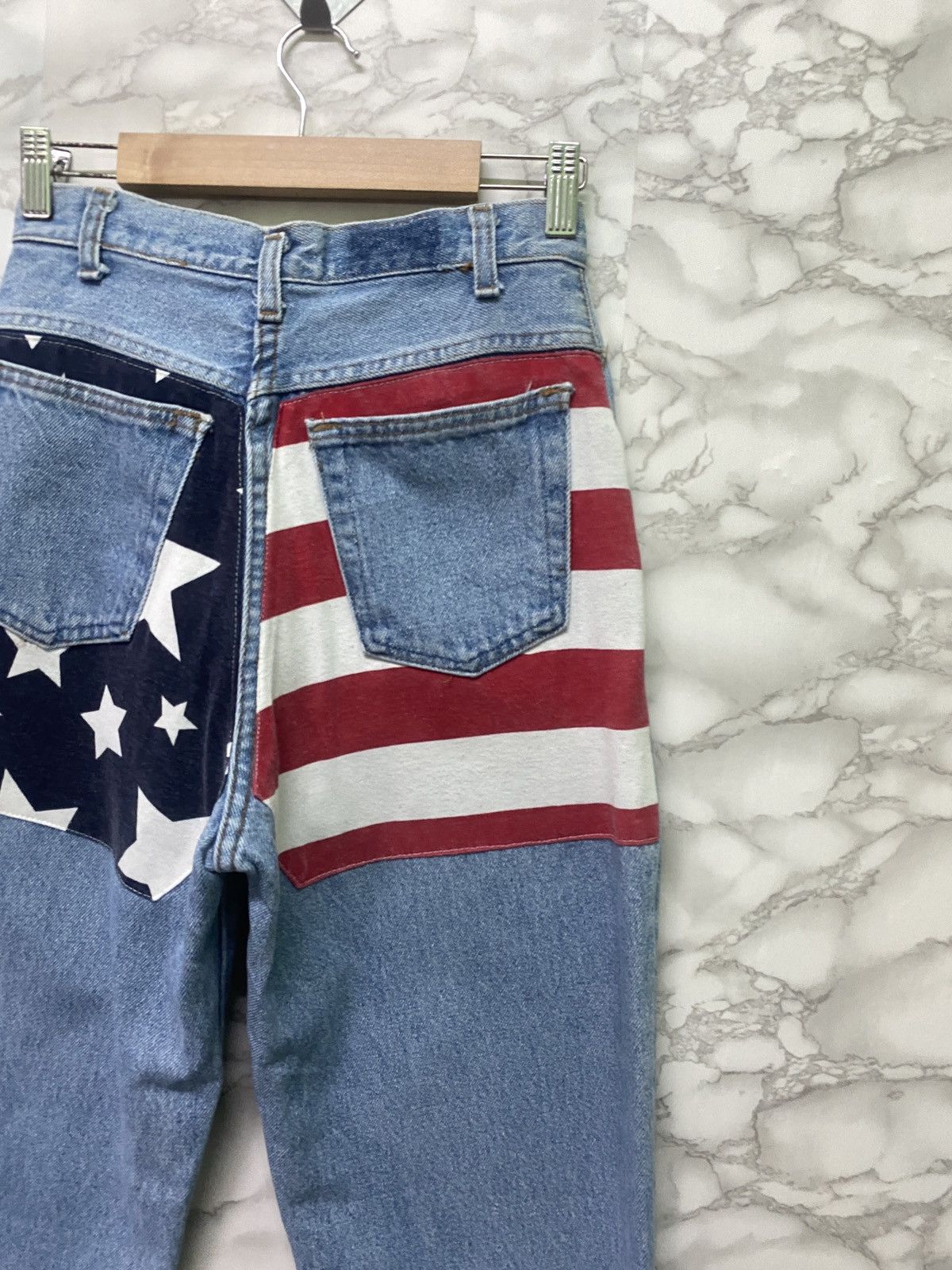 Vintage Vintage HUNT CLUB Custom Usa Flag Baggy Denim Size US 26 / EU 42 - 10 Thumbnail