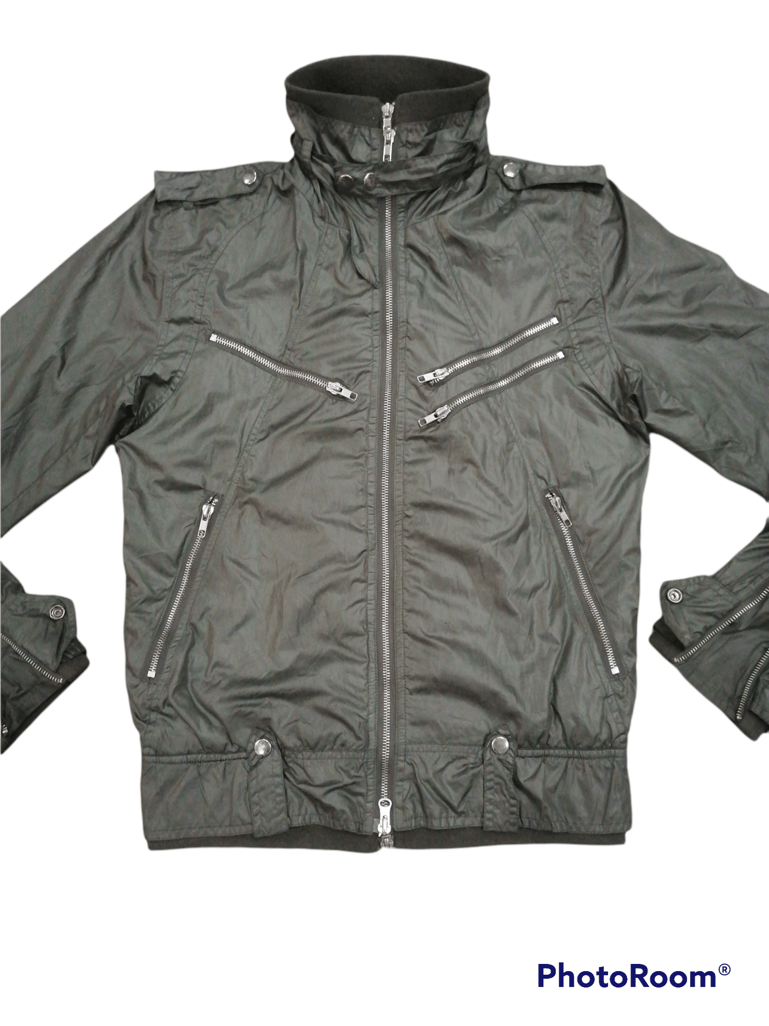 Japanese Brand Breathmint Multi Zipper Two Layer Nylon Parachute Jackets Size US S / EU 44-46 / 1 - 2 Thumbnail