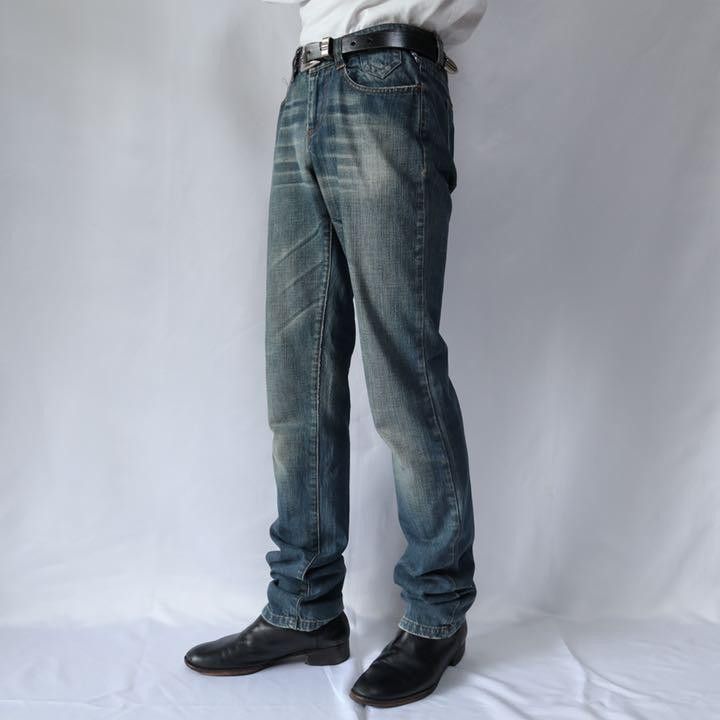 image of Jean Paul Gaultier Jpg Embroidered Denim Jeans, Men's (Size 28)