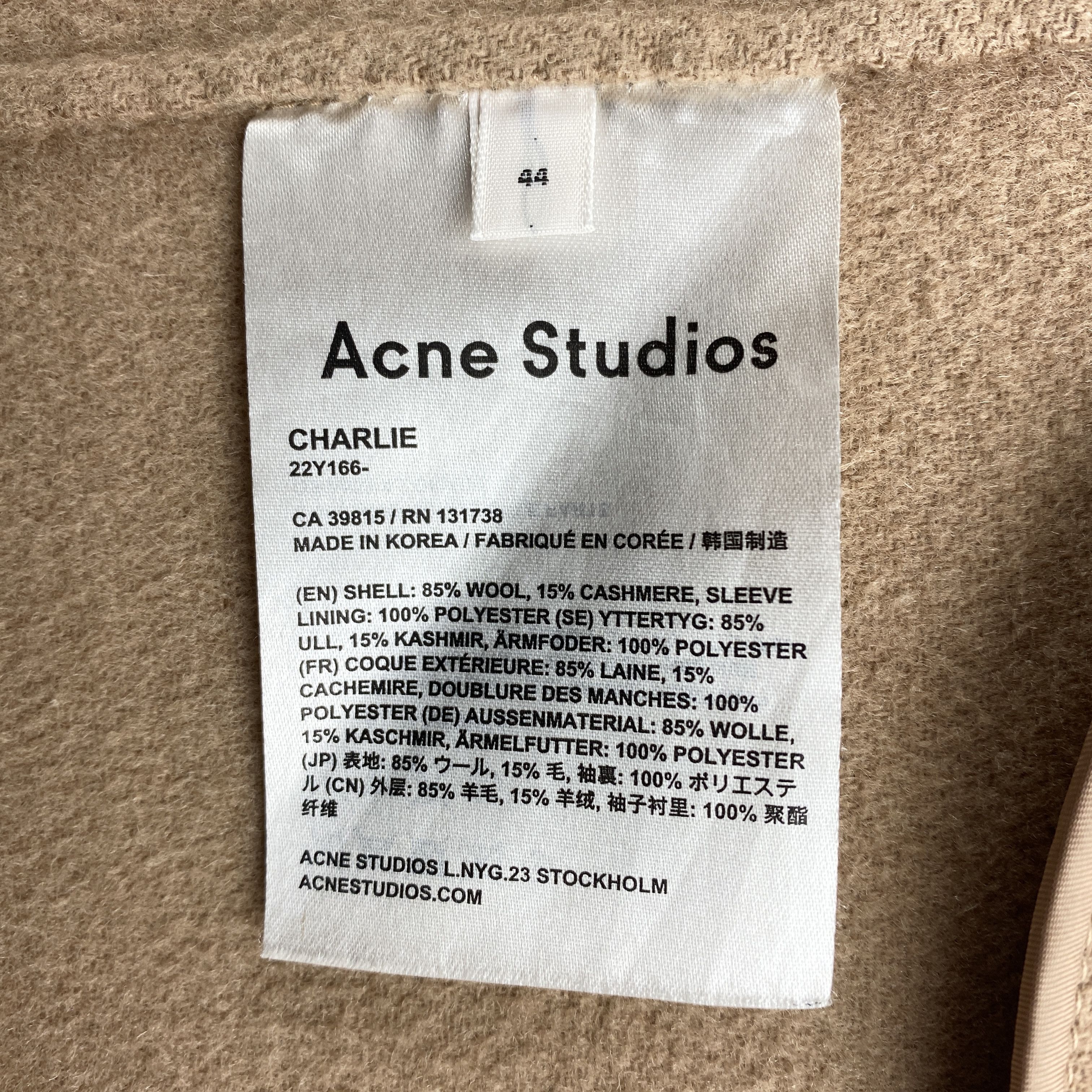 Acne Studios Acne Studios SS15 Beige Charlie Jacket Size US S / EU 44-46 / 1 - 6 Thumbnail
