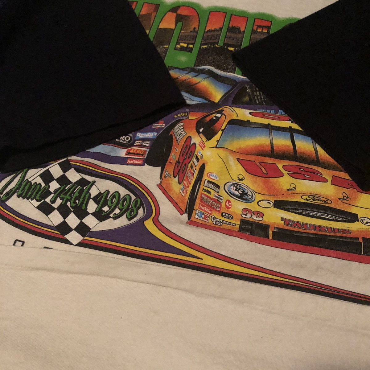 NASCAR Vintage 90s NASCAR Michigan Big Graphic Logo T Shirt Hoodie Size US L / EU 52-54 / 3 - 3 Thumbnail