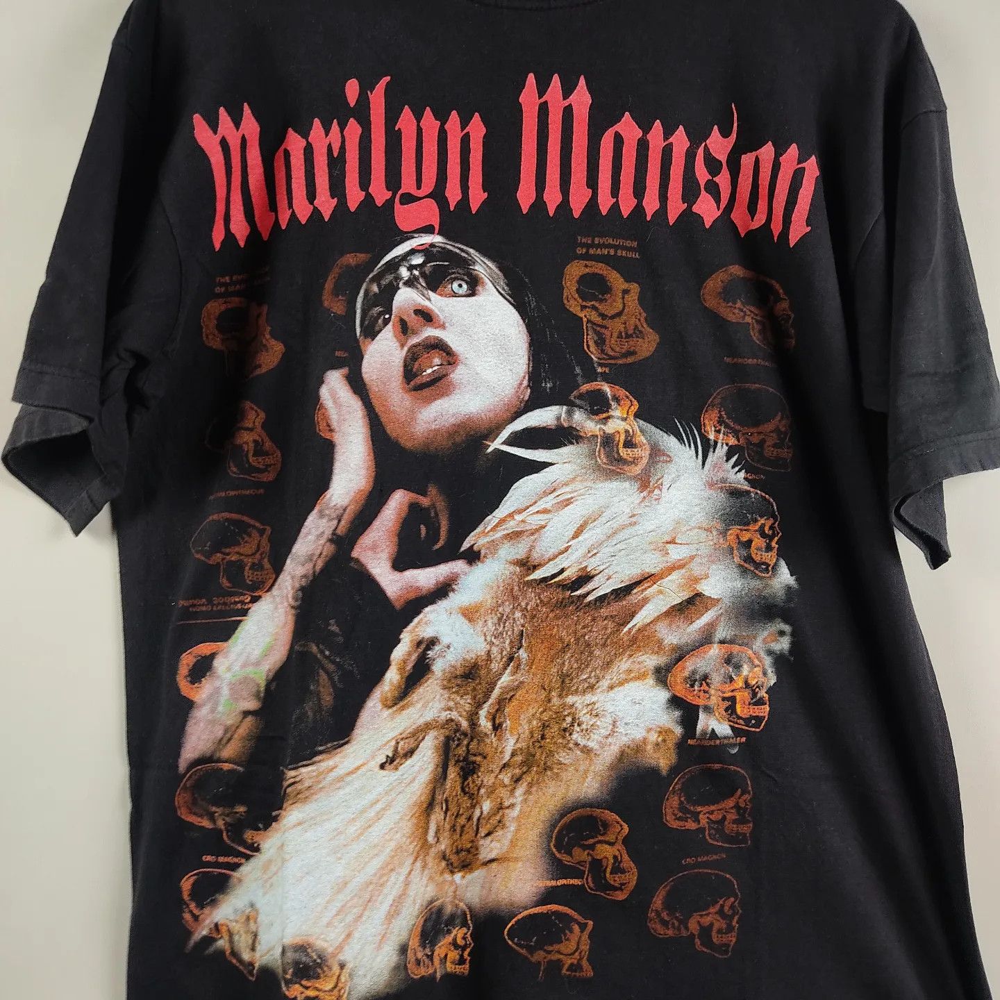 Band Tees × Marilyn Manson × Vintage 2001 Marilyn Manson Guns God and Government World tour Size US L / EU 52-54 / 3 - 4 Thumbnail