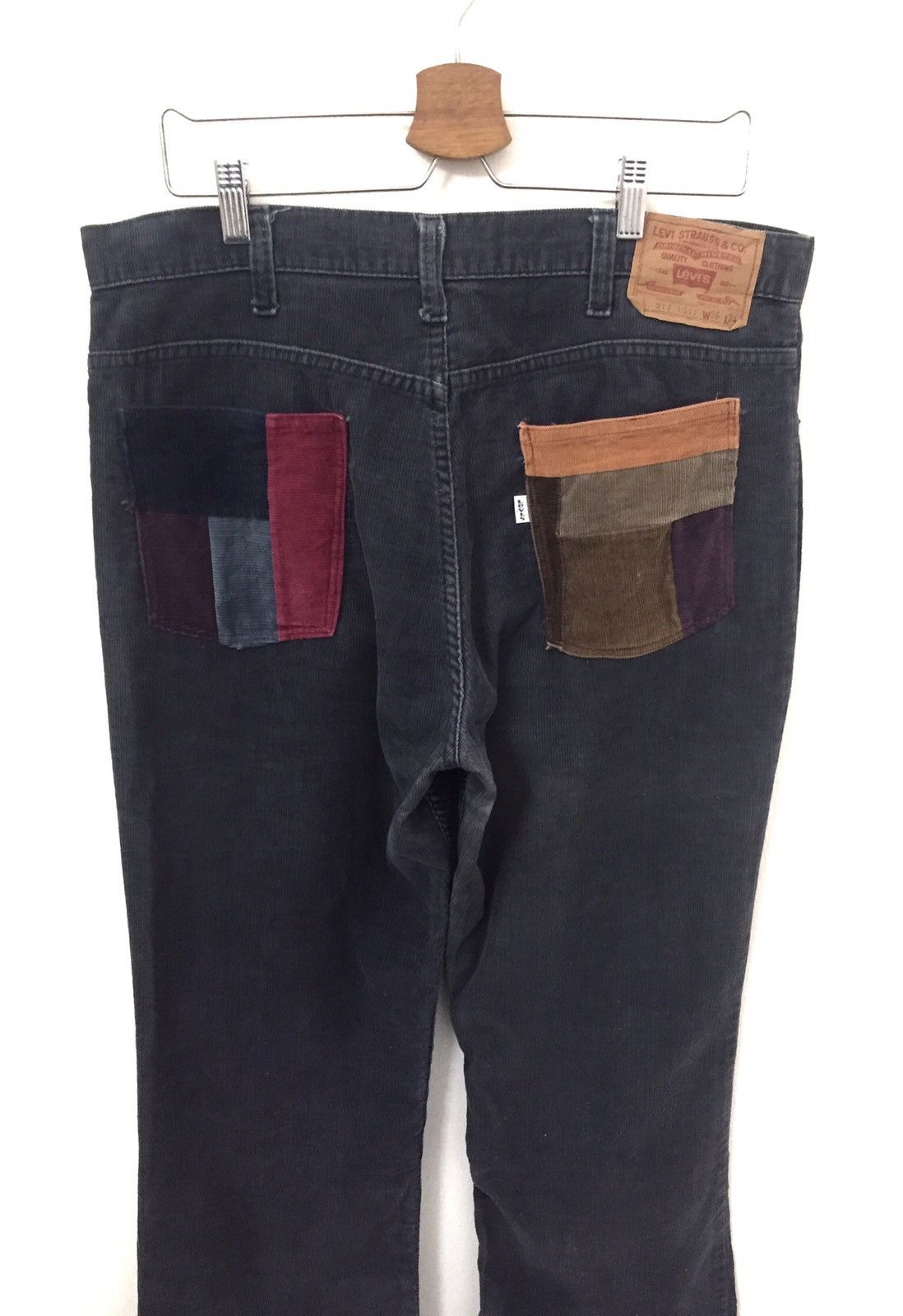 70s Levi's Corduroy Patchwork Flare