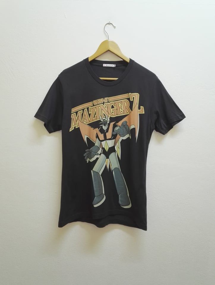 image of Cartoon Network x Vintage Anime Mazinger Z Gundam Akira Evangelion(C17) in Ash Grey (Size Large)