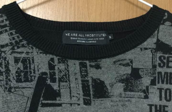 Hysteric Glamour "We Are All Prostitutes" Knit Sweater Size US S / EU 44-46 / 1 - 2 Thumbnail