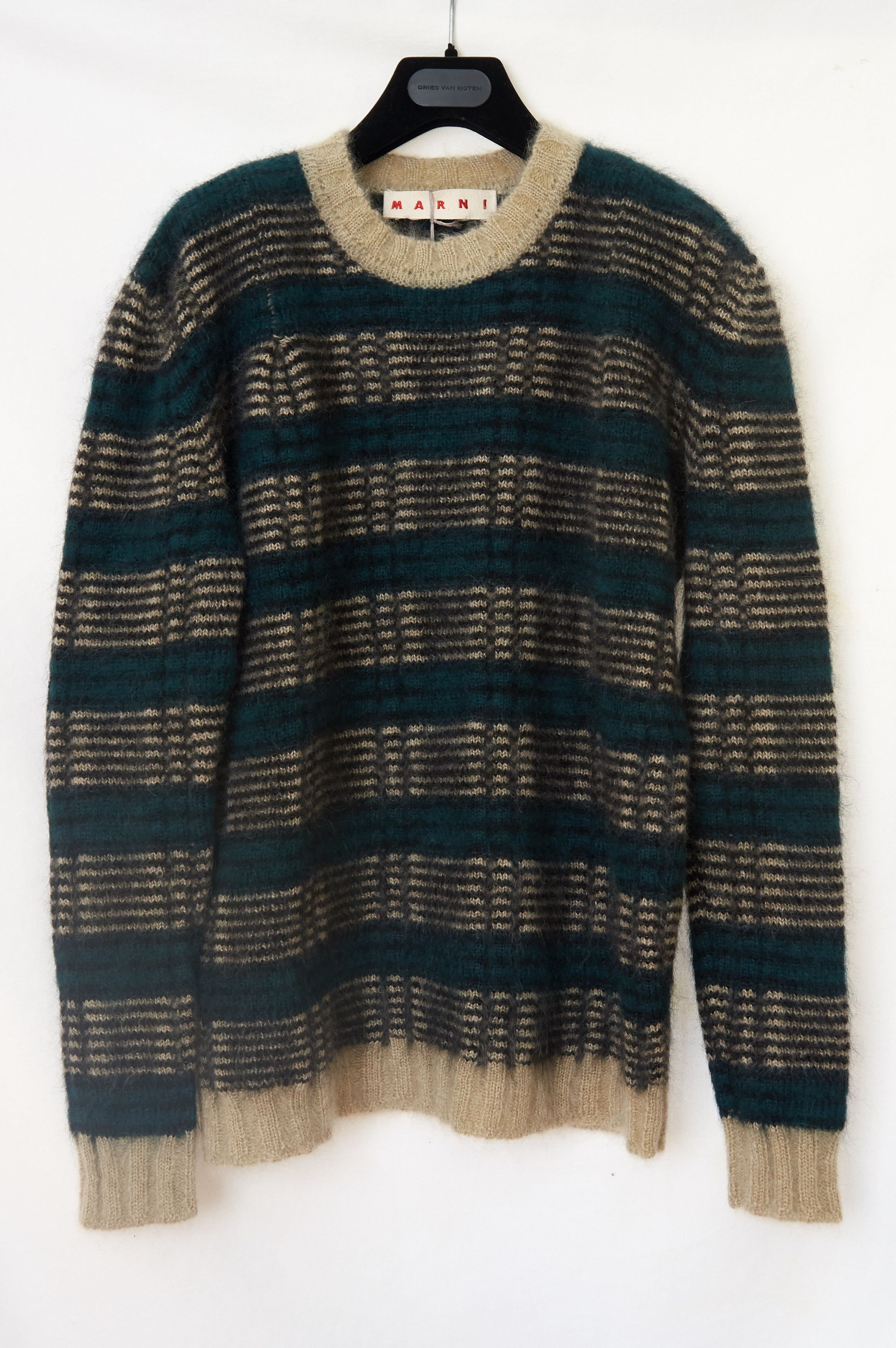 image of Marni Mohair Sweater in White Pepper, Men's (Size Small)