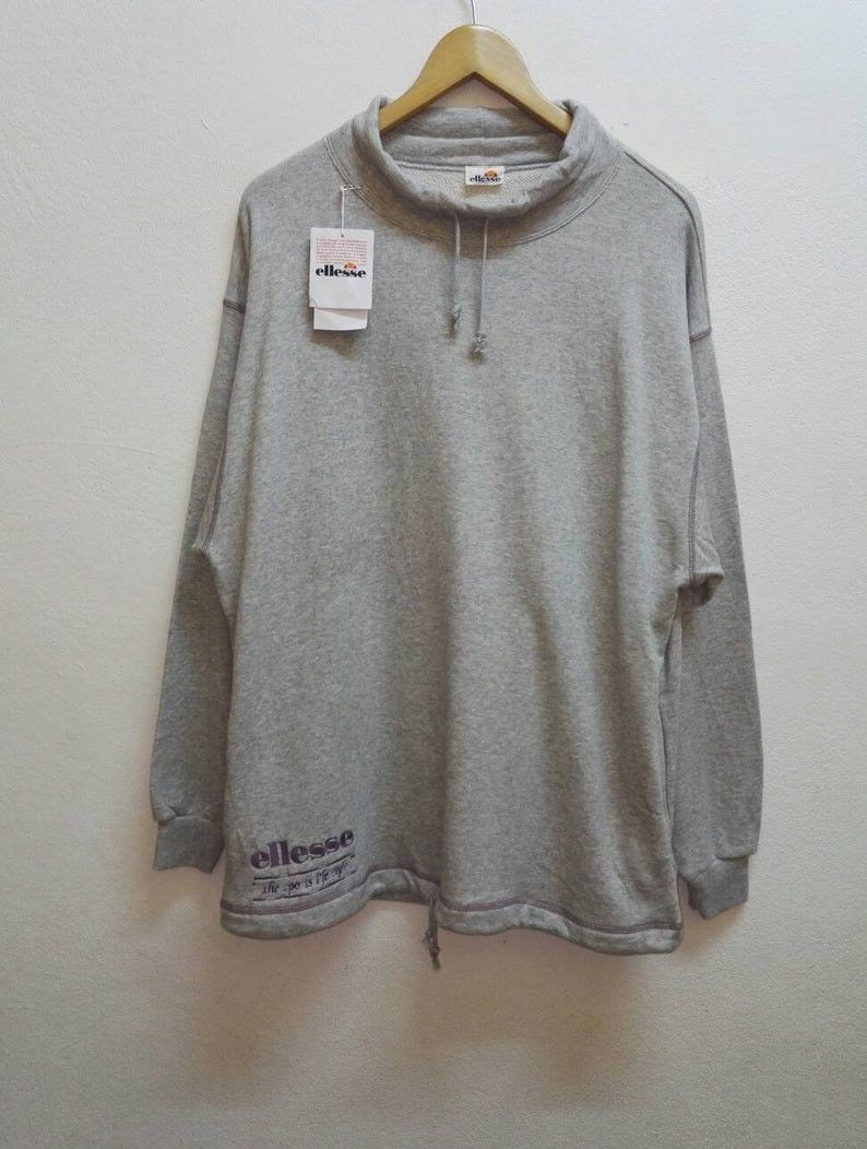 Ellesse Rare ELLESSE Sweatshirt embroidered Logo Good Condition Used Size US L / EU 52-54 / 3 - 1 Thumbnail