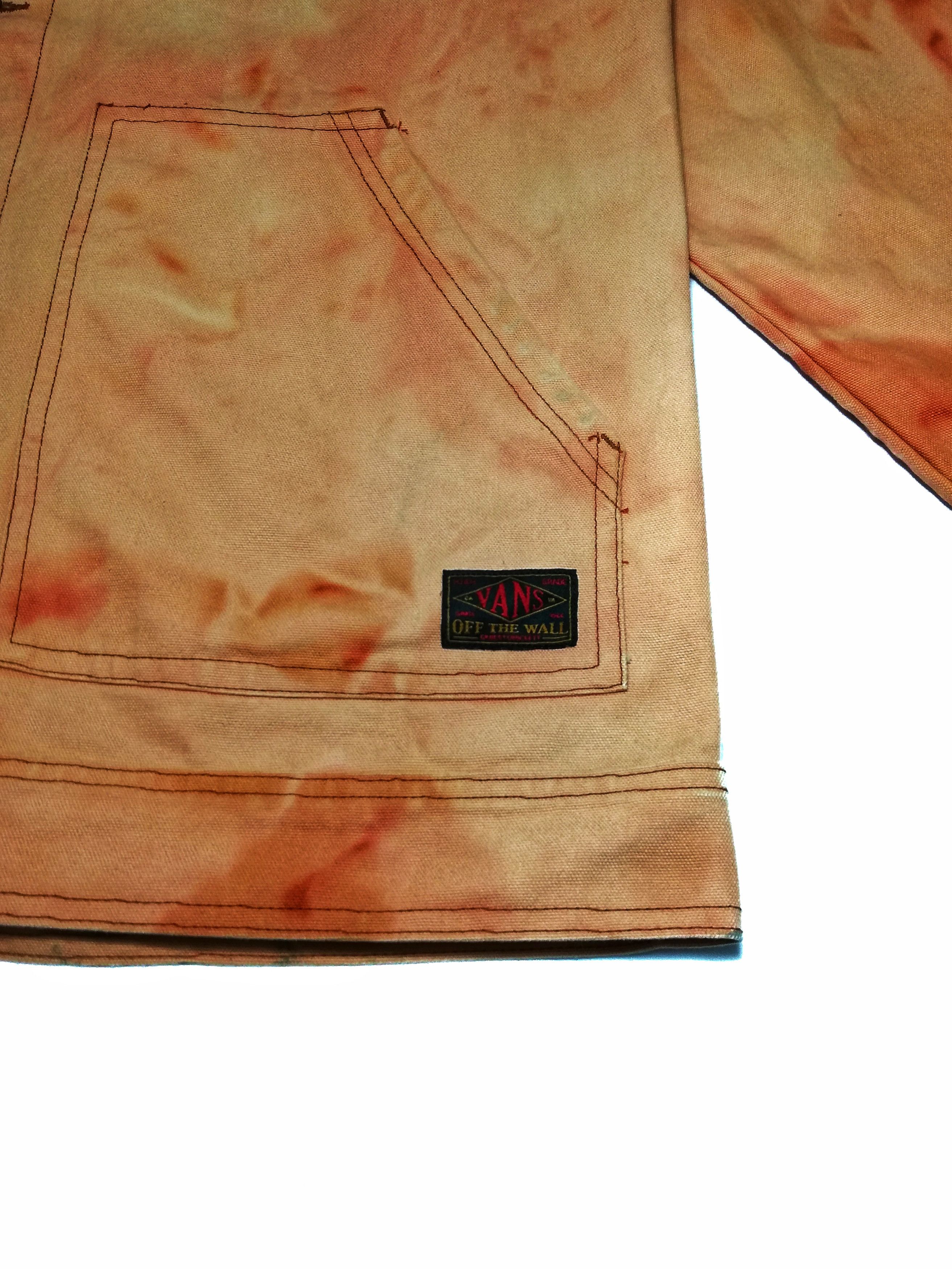 Vans 🔥Of The Wall Faded Brown Tie Die Worker Jacket Cotton🔥 Size US XL / EU 56 / 4 - 7 Thumbnail