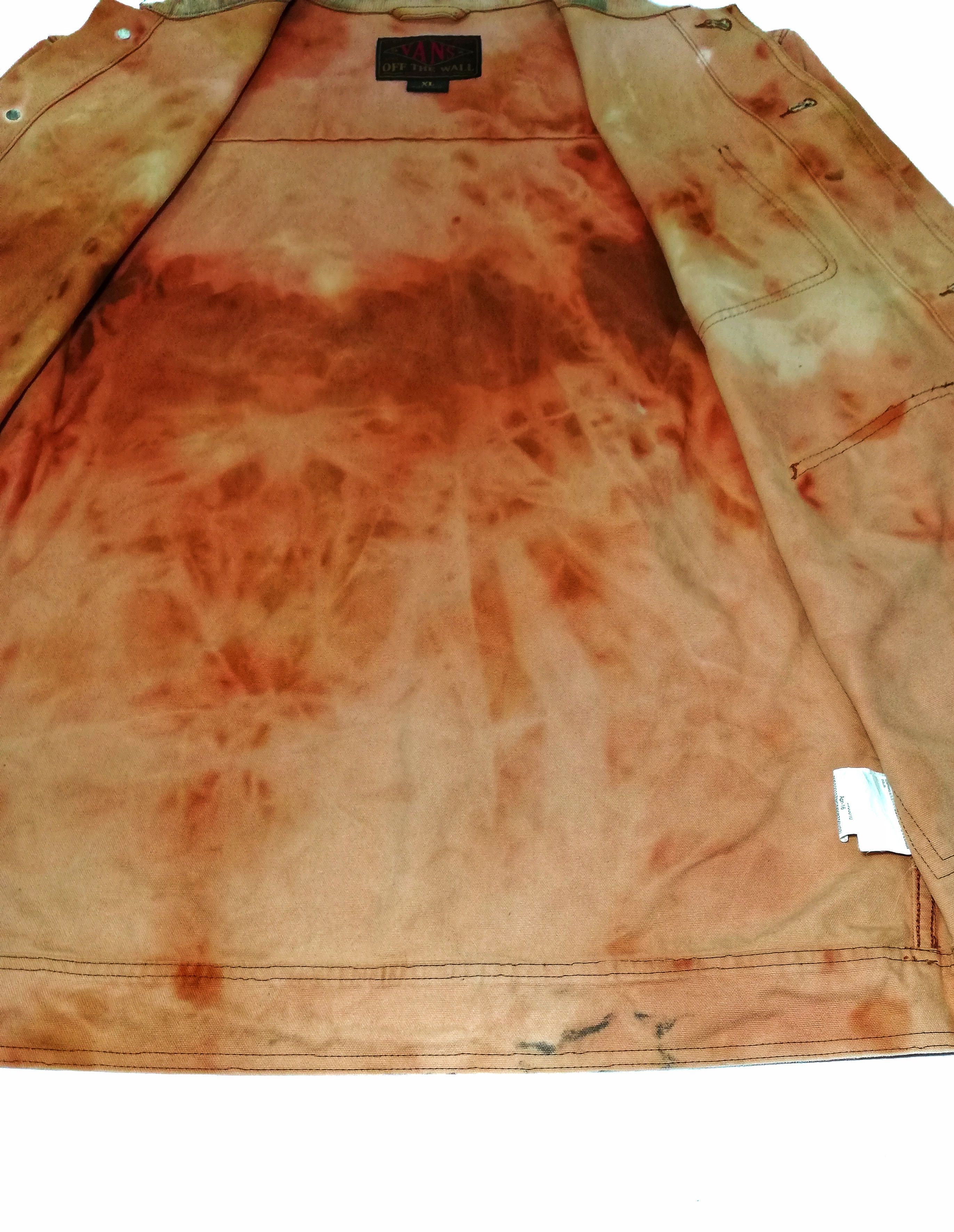 Vans 🔥Of The Wall Faded Brown Tie Die Worker Jacket Cotton🔥 Size US XL / EU 56 / 4 - 9 Thumbnail