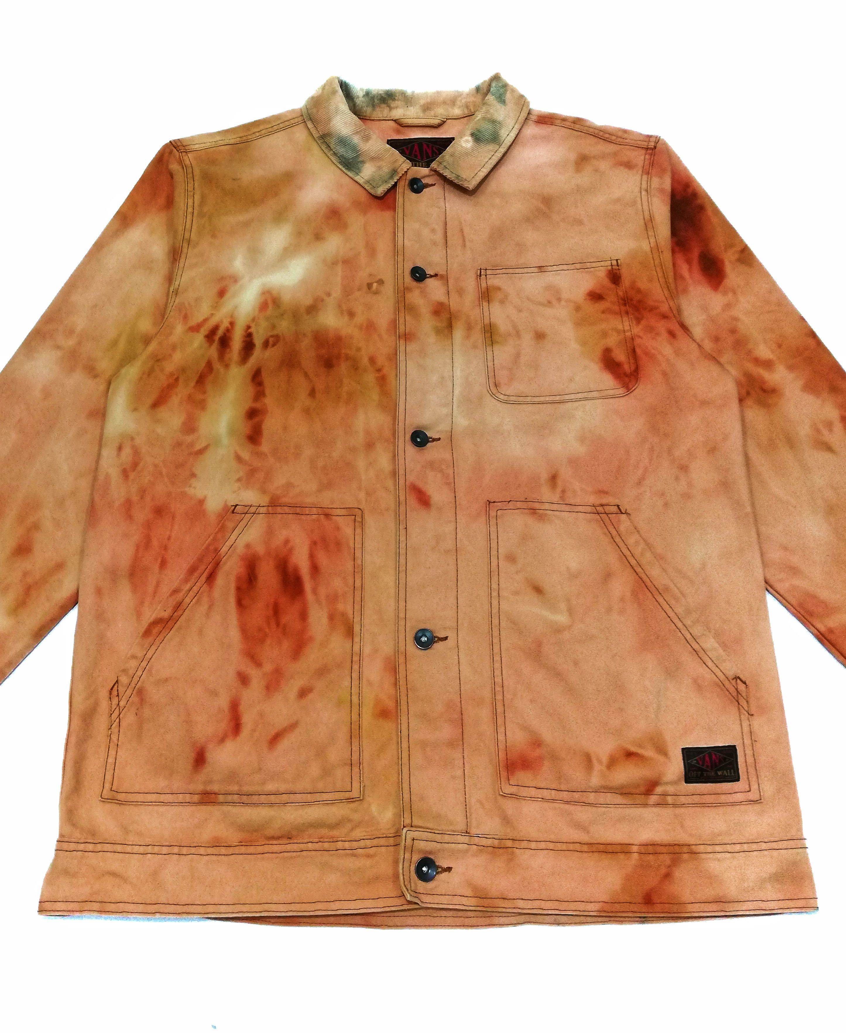 Vans 🔥Of The Wall Faded Brown Tie Die Worker Jacket Cotton🔥 Size US XL / EU 56 / 4 - 5 Thumbnail