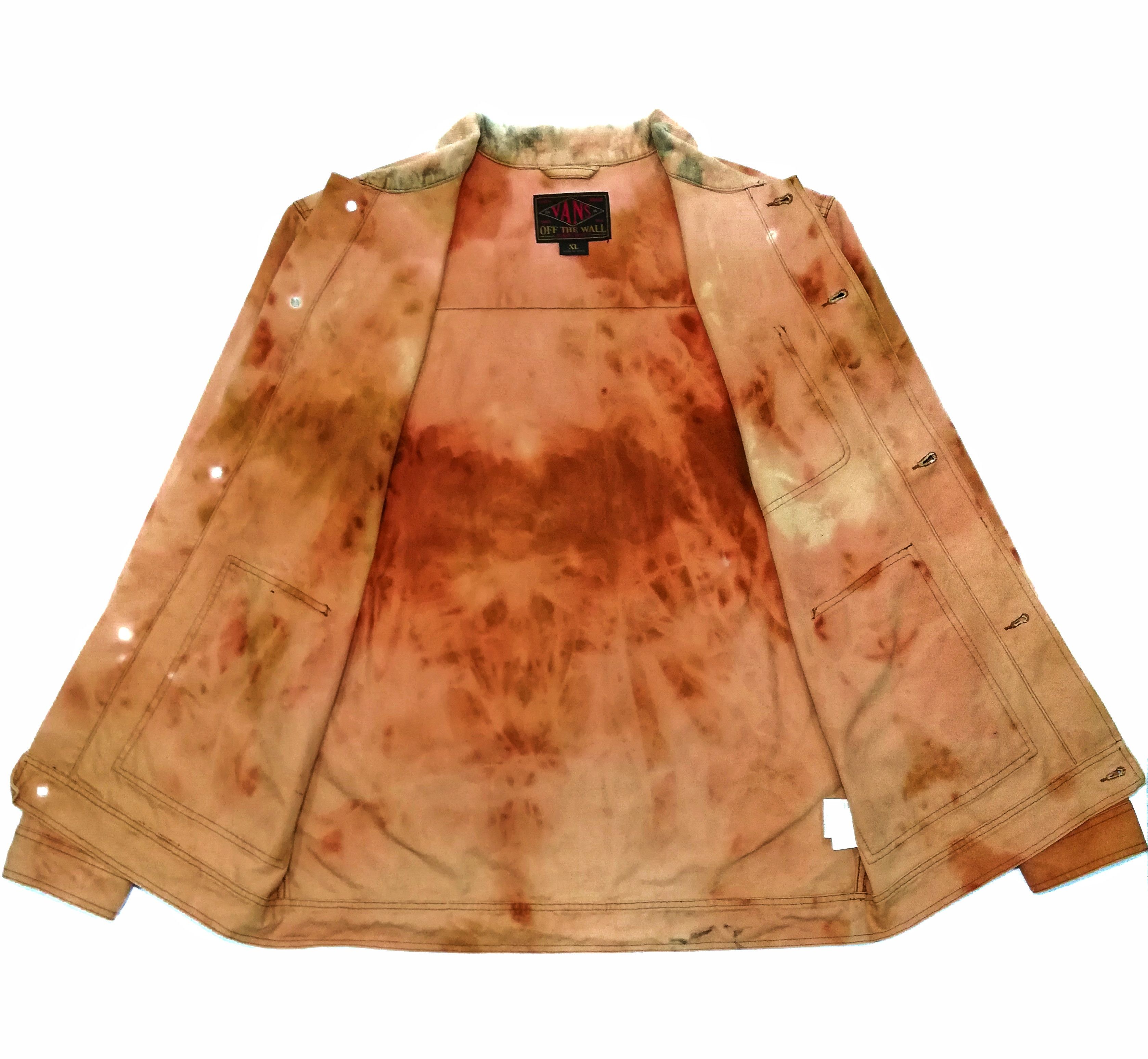 Vans 🔥Of The Wall Faded Brown Tie Die Worker Jacket Cotton🔥 Size US XL / EU 56 / 4 - 8 Thumbnail