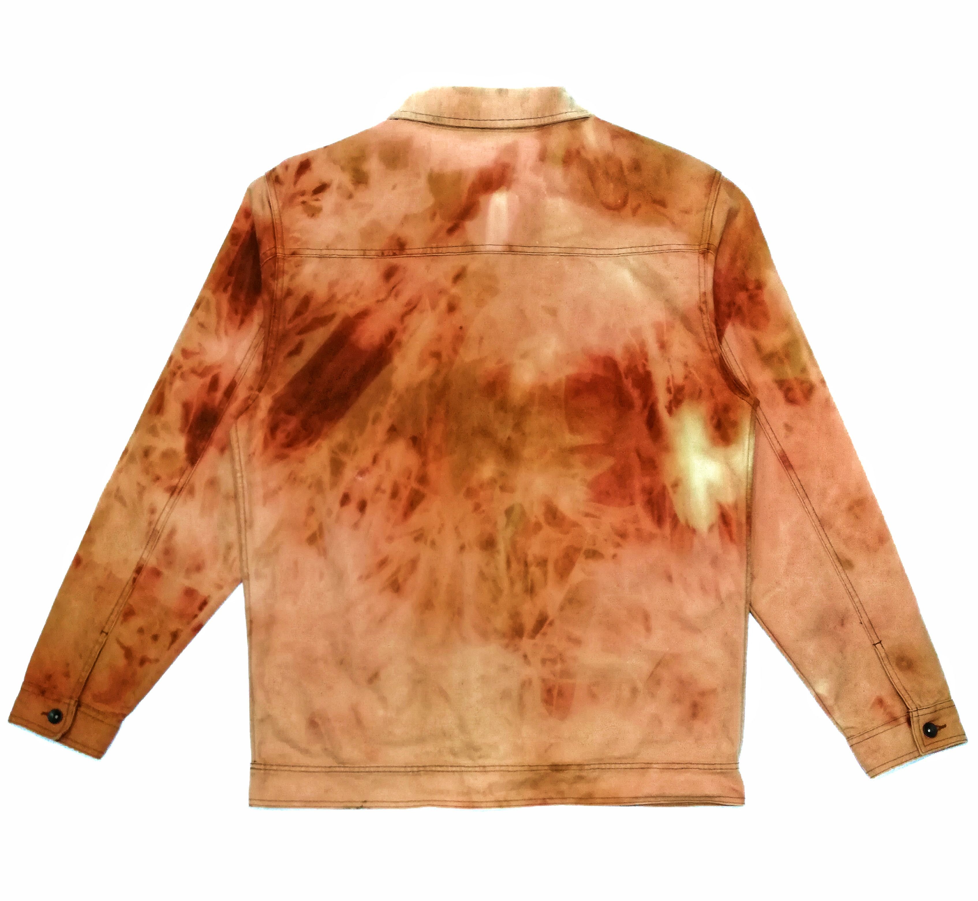 Vans 🔥Of The Wall Faded Brown Tie Die Worker Jacket Cotton🔥 Size US XL / EU 56 / 4 - 17 Thumbnail