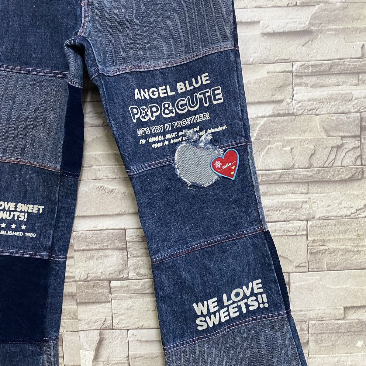Hysteric Glamour Japanese Brand ANGEL BLUE Denim Hagi Jeans Size 28" / US 6 / IT 42 - 7 Thumbnail