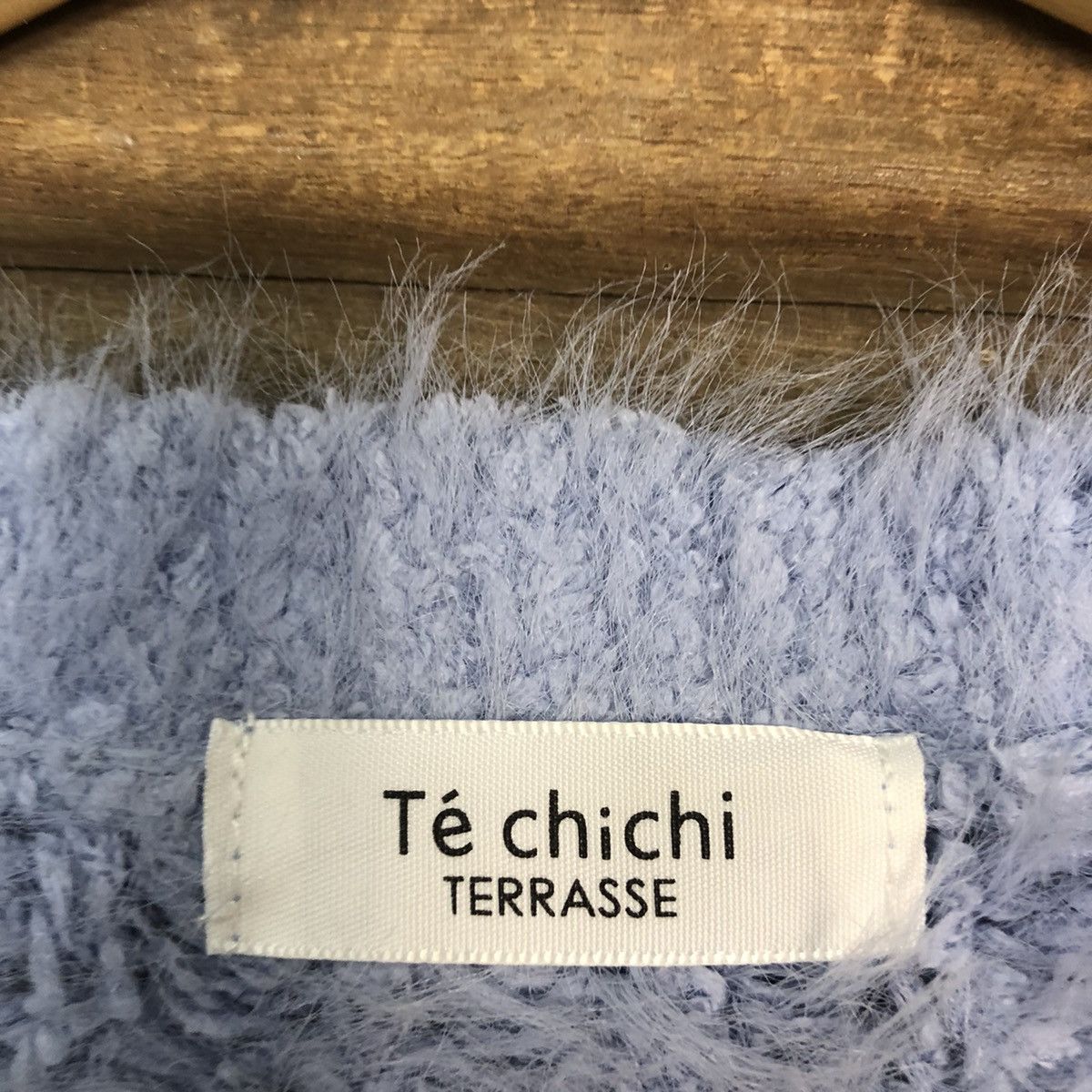 Homespun Knitwear × Japanese Brand Te’Chichi Blue Mohair shag shaggy fur Knitwear #c1037 Size US M / EU 48-50 / 2 - 10 Thumbnail