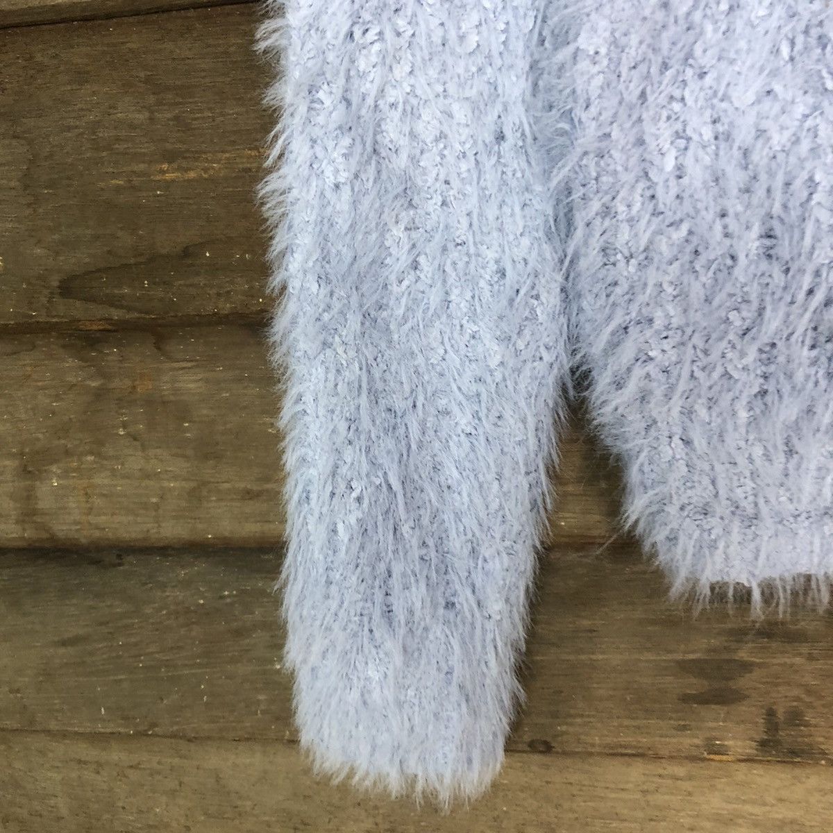 Homespun Knitwear × Japanese Brand Te’Chichi Blue Mohair shag shaggy fur Knitwear #c1037 Size US M / EU 48-50 / 2 - 6 Thumbnail