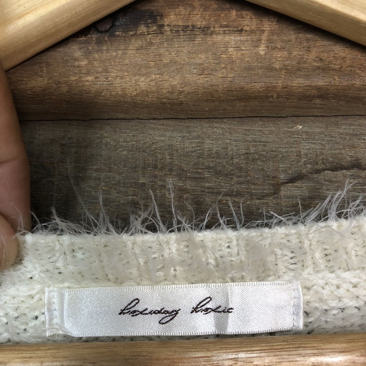 Homespun Knitwear DLL Japan Cream Mohair Shag Shaggy fur Knitwear #c1044 Size US S / EU 44-46 / 1 - 9 Thumbnail