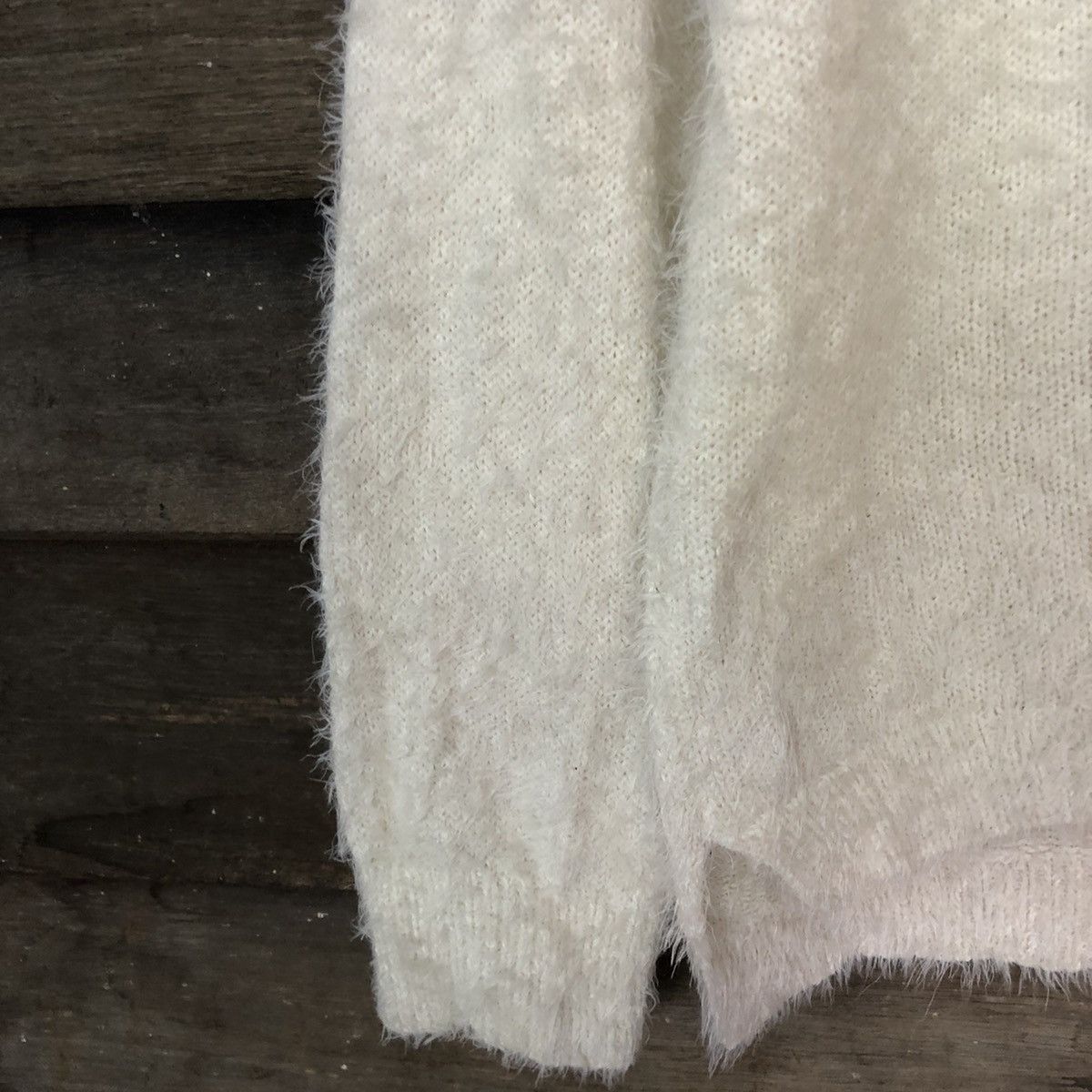 Homespun Knitwear DLL Japan Cream Mohair Shag Shaggy fur Knitwear #c1044 Size US S / EU 44-46 / 1 - 6 Thumbnail