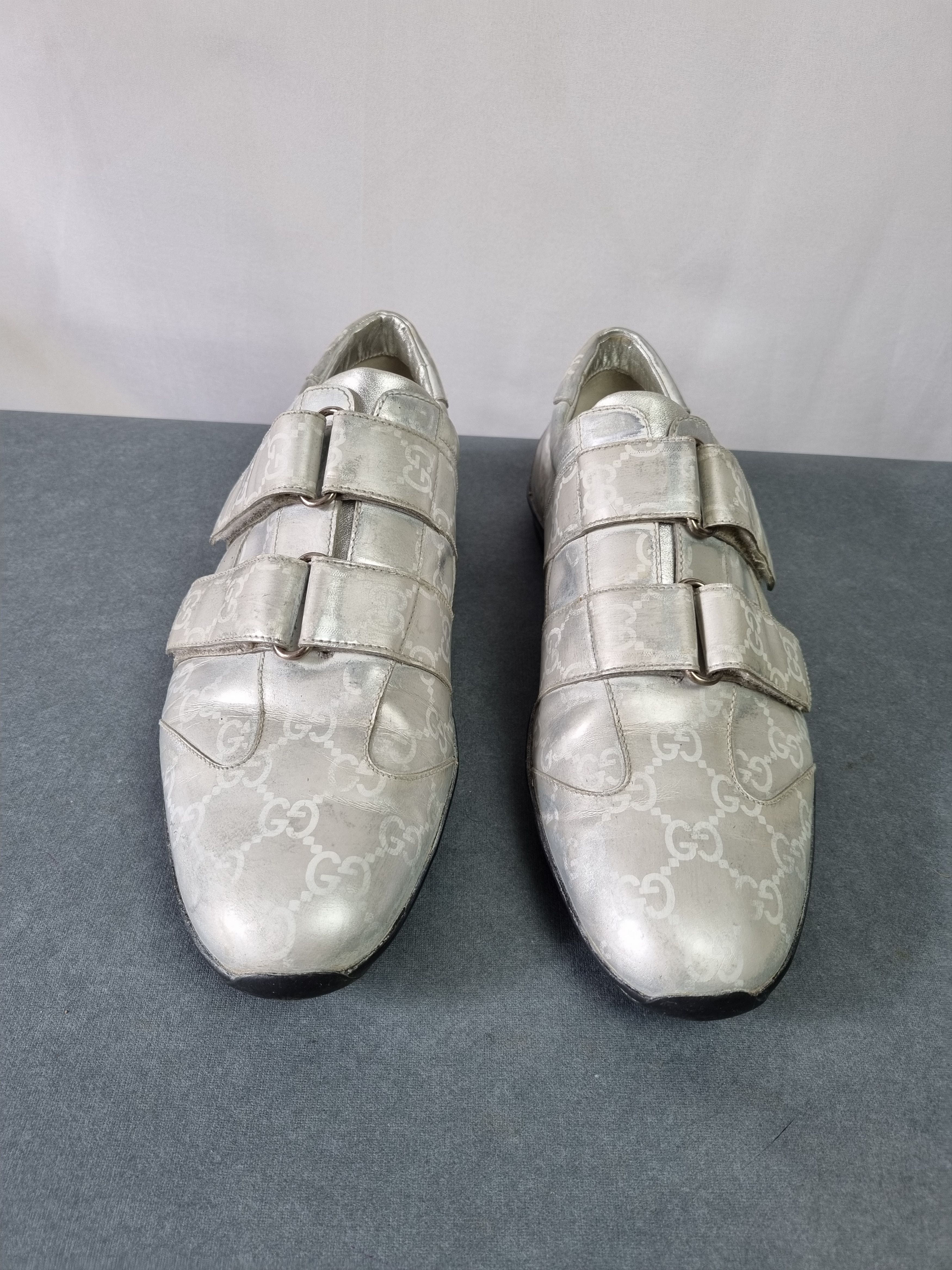 image of 90's Gucci Monogram Shoes Made In Italy Tom Ford Era in Grey, Men's (Size 7)