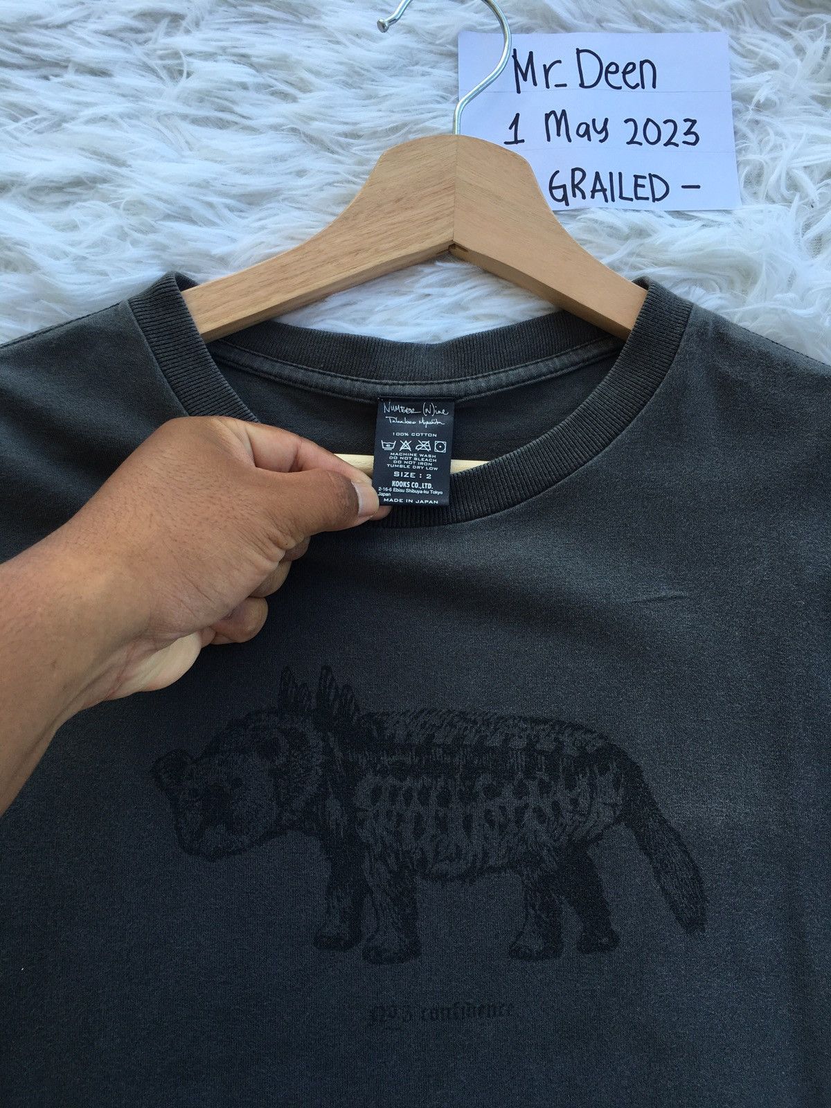 Number (N)ine RARE SS2006 Number (N)ine Skeleton Dinosaur Print T-shirt Size US S / EU 44-46 / 1 - 9 Thumbnail