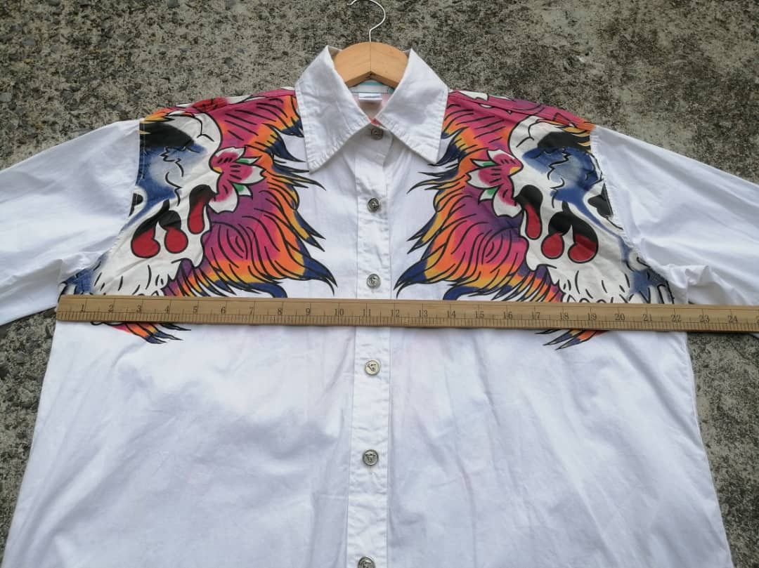 Christian Audigier × Ed Hardy Christian Audigier Ed Hardy Skull Button Longsleeve Size US M / EU 48-50 / 2 - 7 Thumbnail