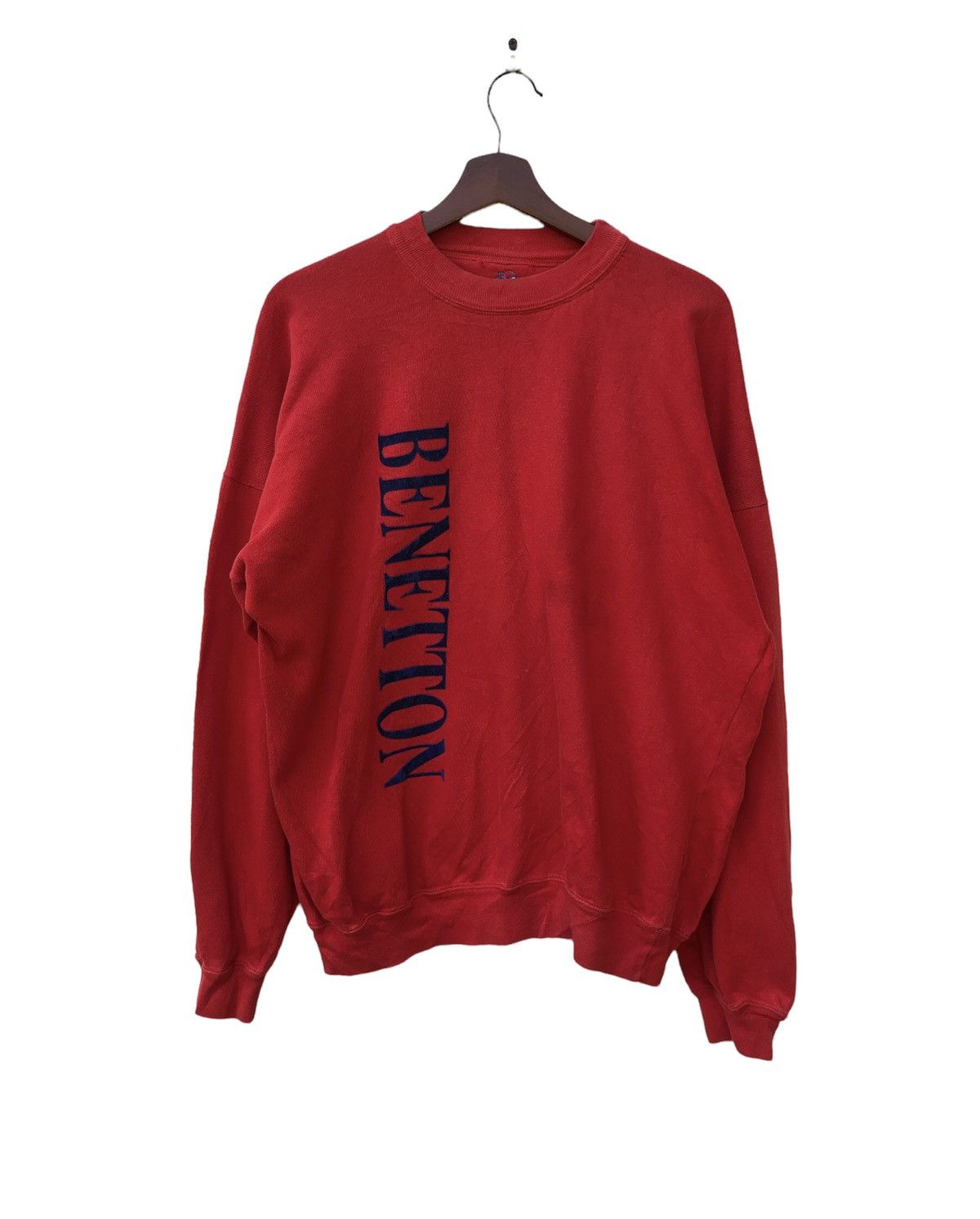 Benetton 🔥BENETTON SWEATSHIRT SPELLOUT LOGO Size US L / EU 52-54 / 3 - 1 Thumbnail