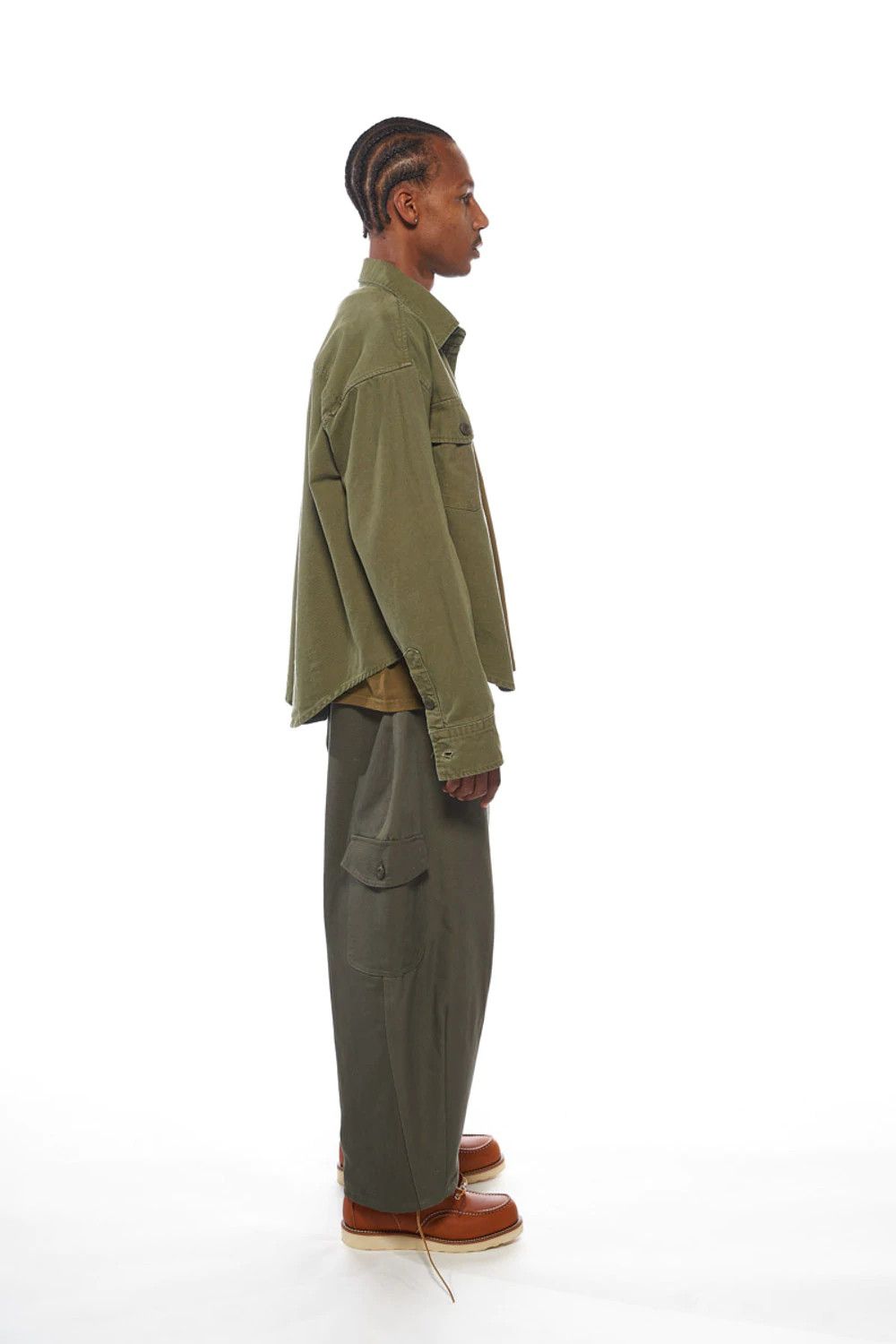 Other Darryl Brown Military Work Shirt Olive Green Size US XL / EU 56 / 4 - 7 Thumbnail