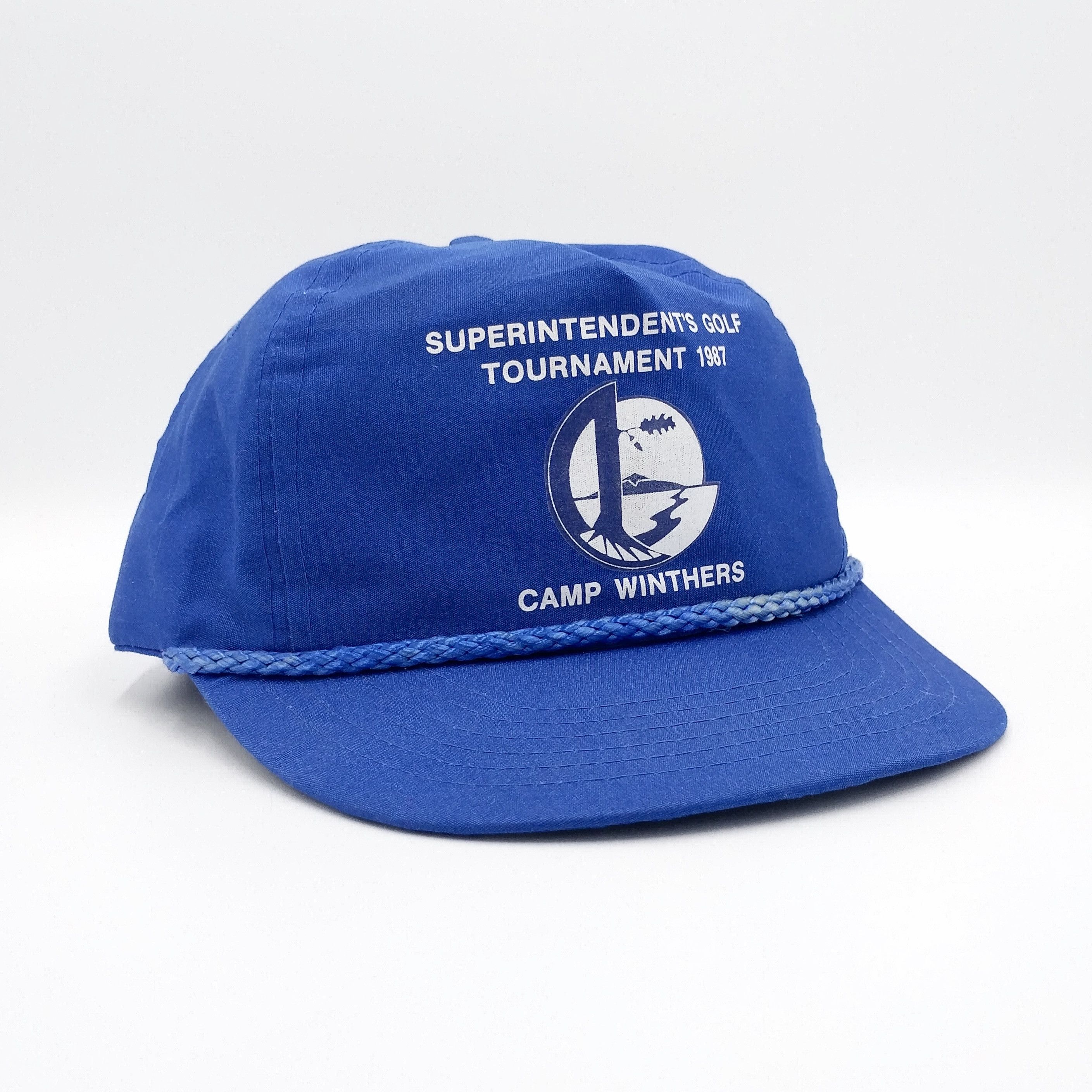 Vintage Vintage SUPER GOLF TOURNAMENT 1987 Snapback Trucker Hat Size ONE SIZE - 1 Thumbnail