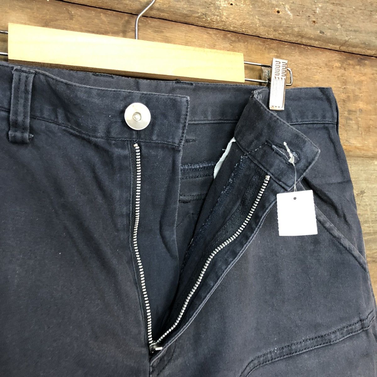 Japanese Brand Jogger Stretch Dark Blue faded utility Cargo Pants #4395 Size US 31 - 7 Thumbnail