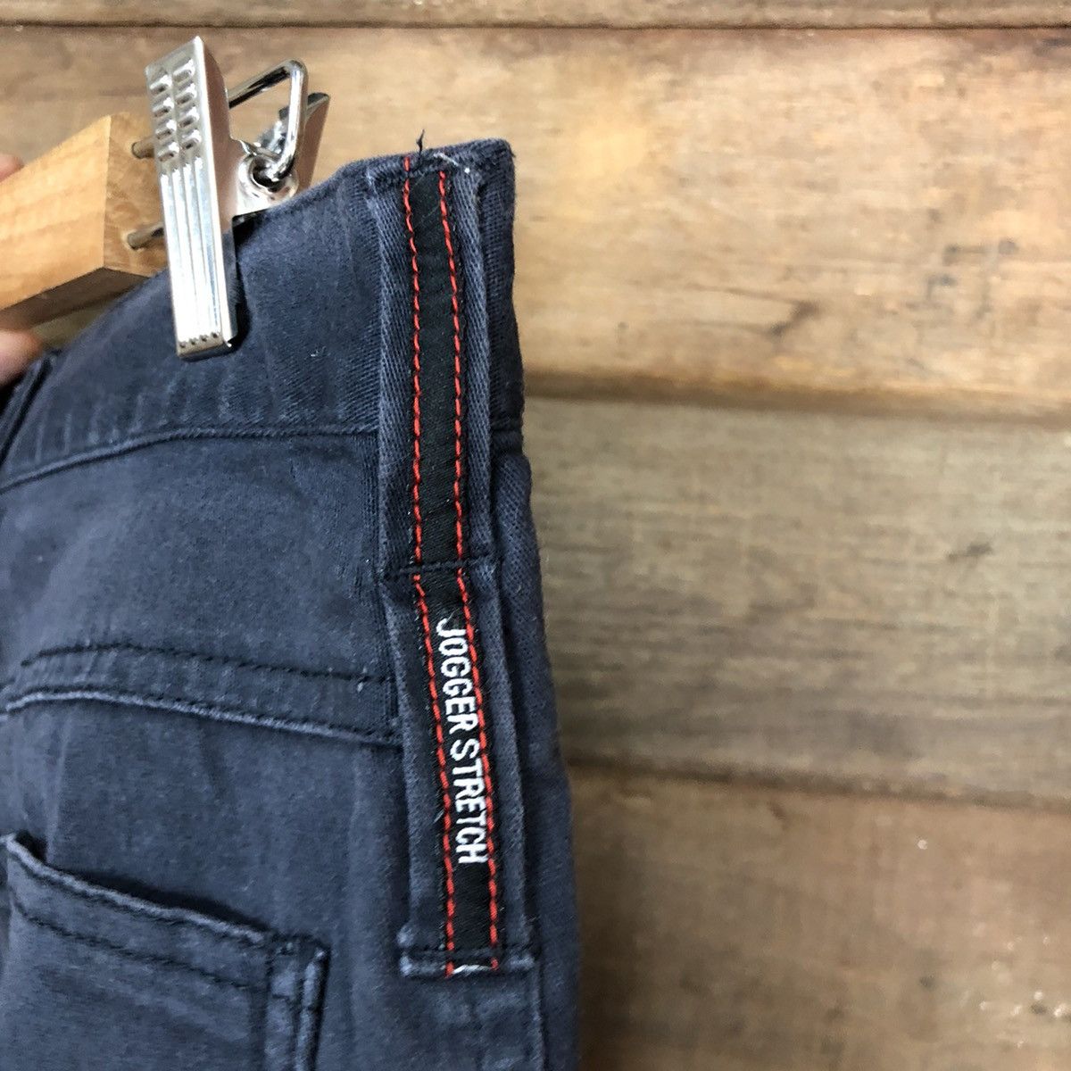 Japanese Brand Jogger Stretch Dark Blue faded utility Cargo Pants #4395 Size US 31 - 12 Thumbnail