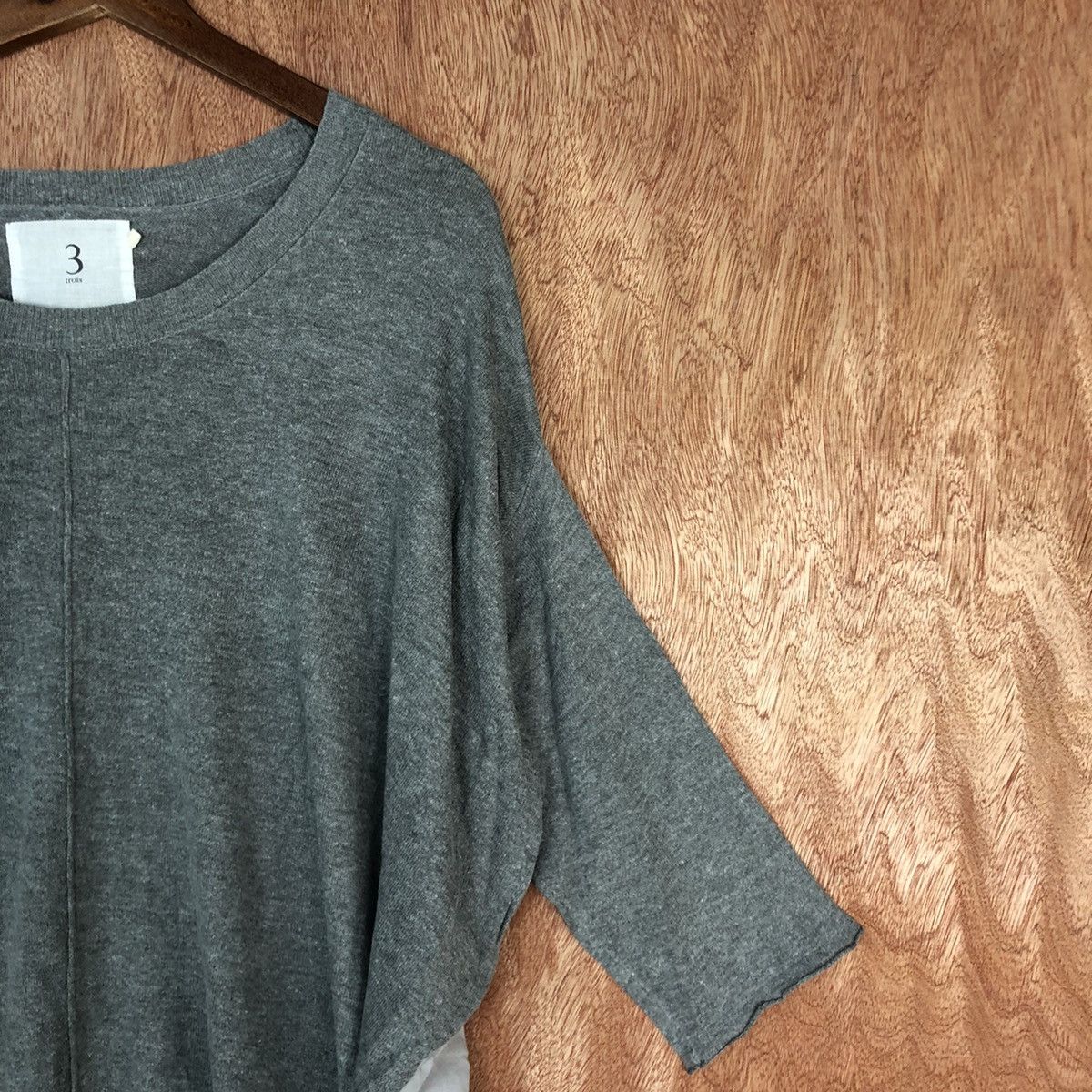 Homespun Knitwear × Japanese Brand DL 3 Trois Grey Soft baggie Knitwear #c728 Size US L / EU 52-54 / 3 - 4 Thumbnail