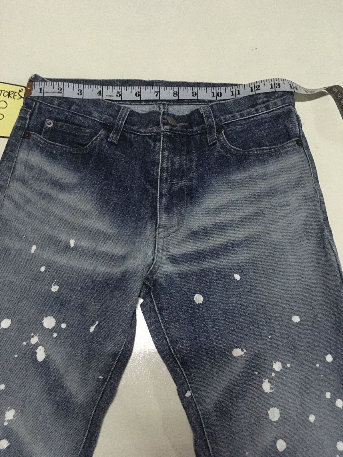 Japanese Brand × Vintage Vintage blue sure J art painting patch work distressed jean Size US 28 / EU 44 - 5 Thumbnail