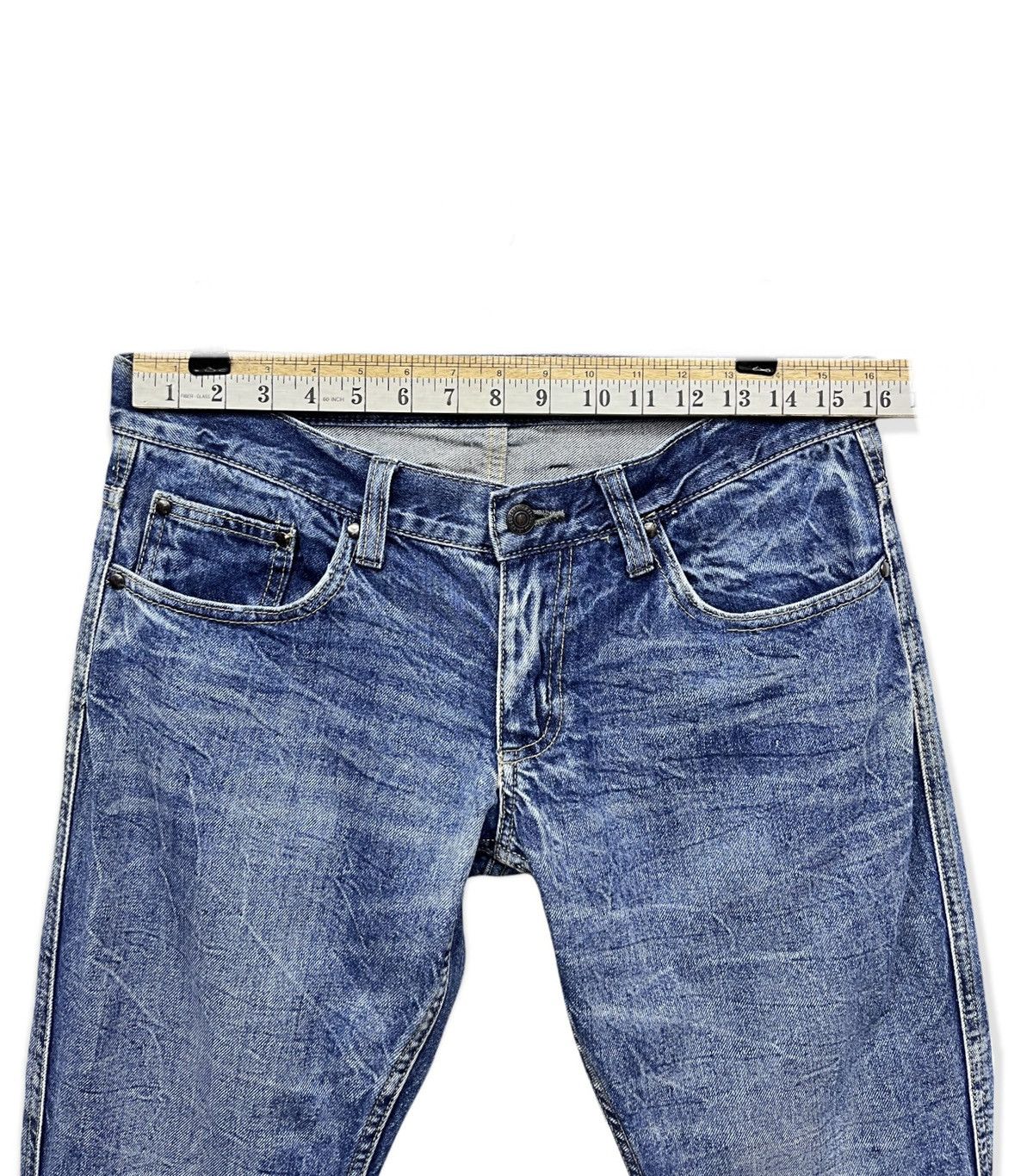 Vintage 🔥CRAFTED With Expert Artist Work Winged Flare Denim Pants Size US 31 - 12 Thumbnail