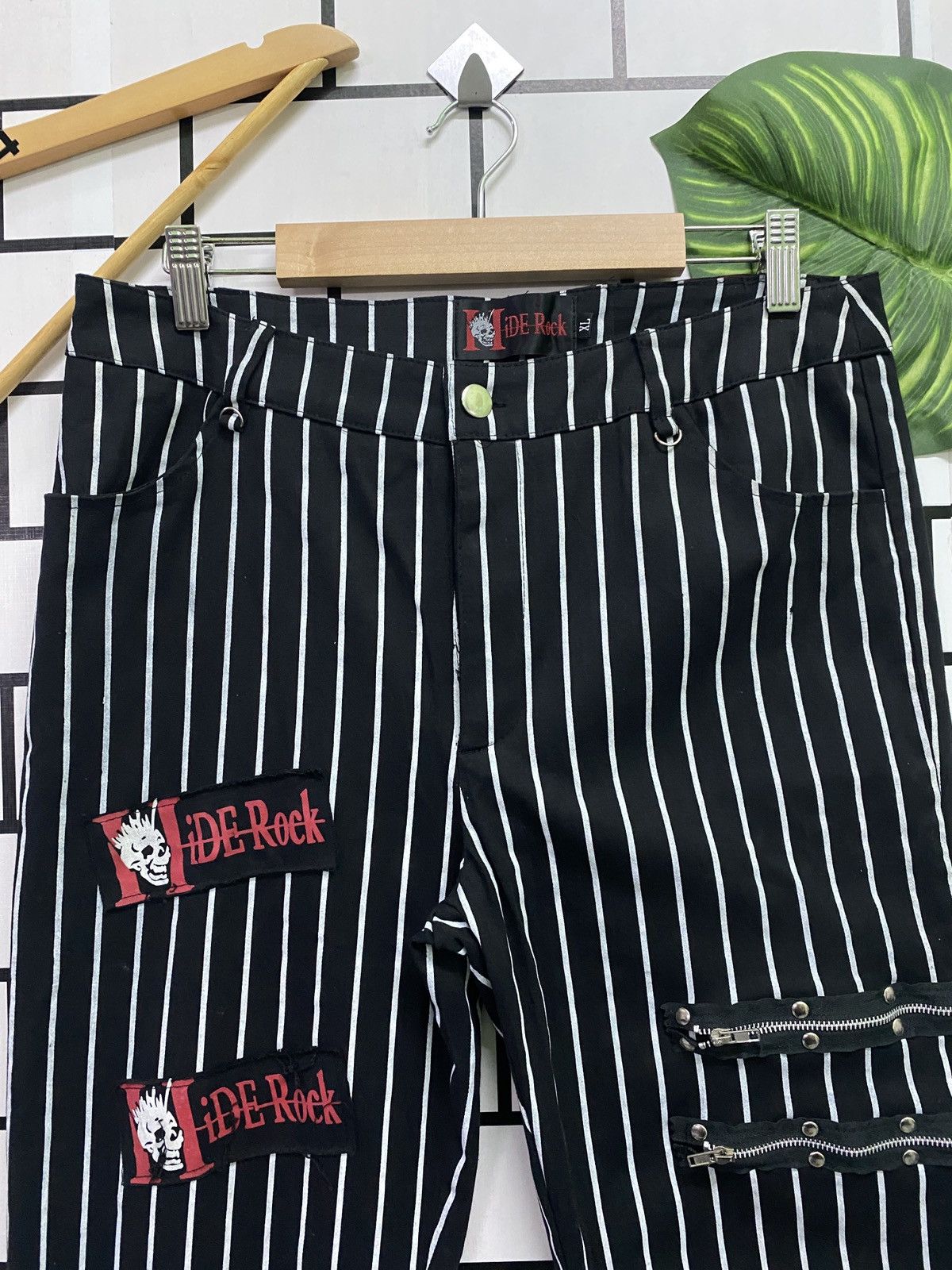 Designer × Japanese Brand × Seditionaries Japanese HIDEROCK Hickory Patches Zipper Punk Design Pants Size US 31 - 3 Thumbnail