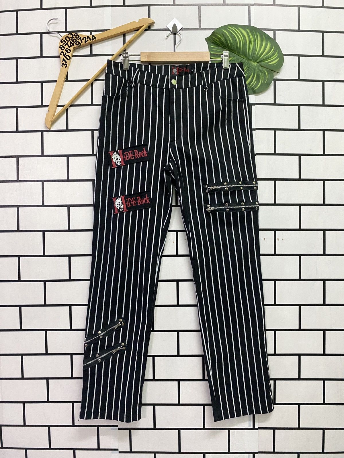 Designer × Japanese Brand × Seditionaries Japanese HIDEROCK Hickory Patches Zipper Punk Design Pants Size US 31 - 1 Thumbnail
