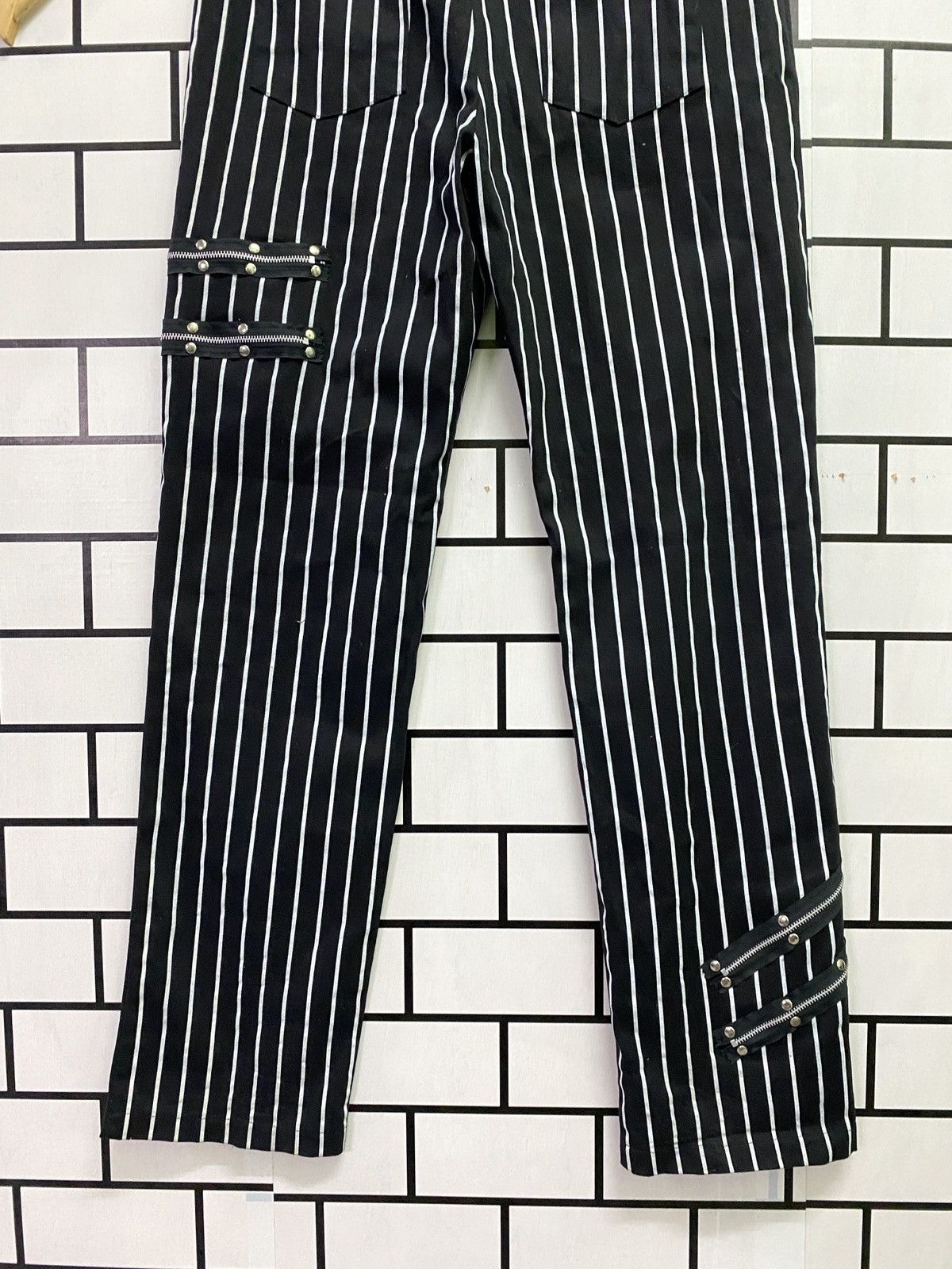 Designer × Japanese Brand × Seditionaries Japanese HIDEROCK Hickory Patches Zipper Punk Design Pants Size US 31 - 12 Thumbnail
