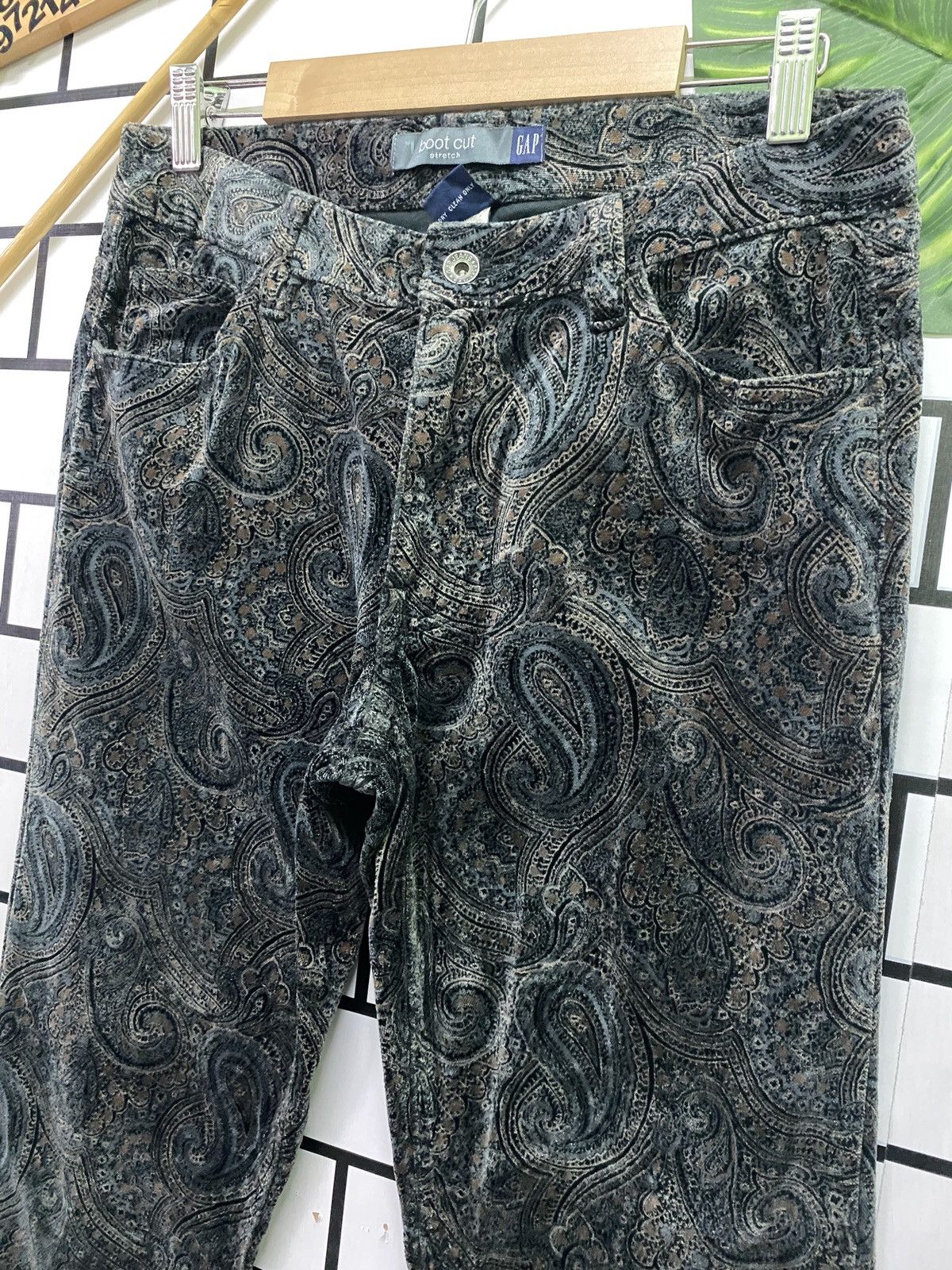 Designer × Gap × Japanese Brand GAP Floral Motif Like Pretty Green Design Bootcut Pant Size US 28 / EU 44 - 6 Thumbnail