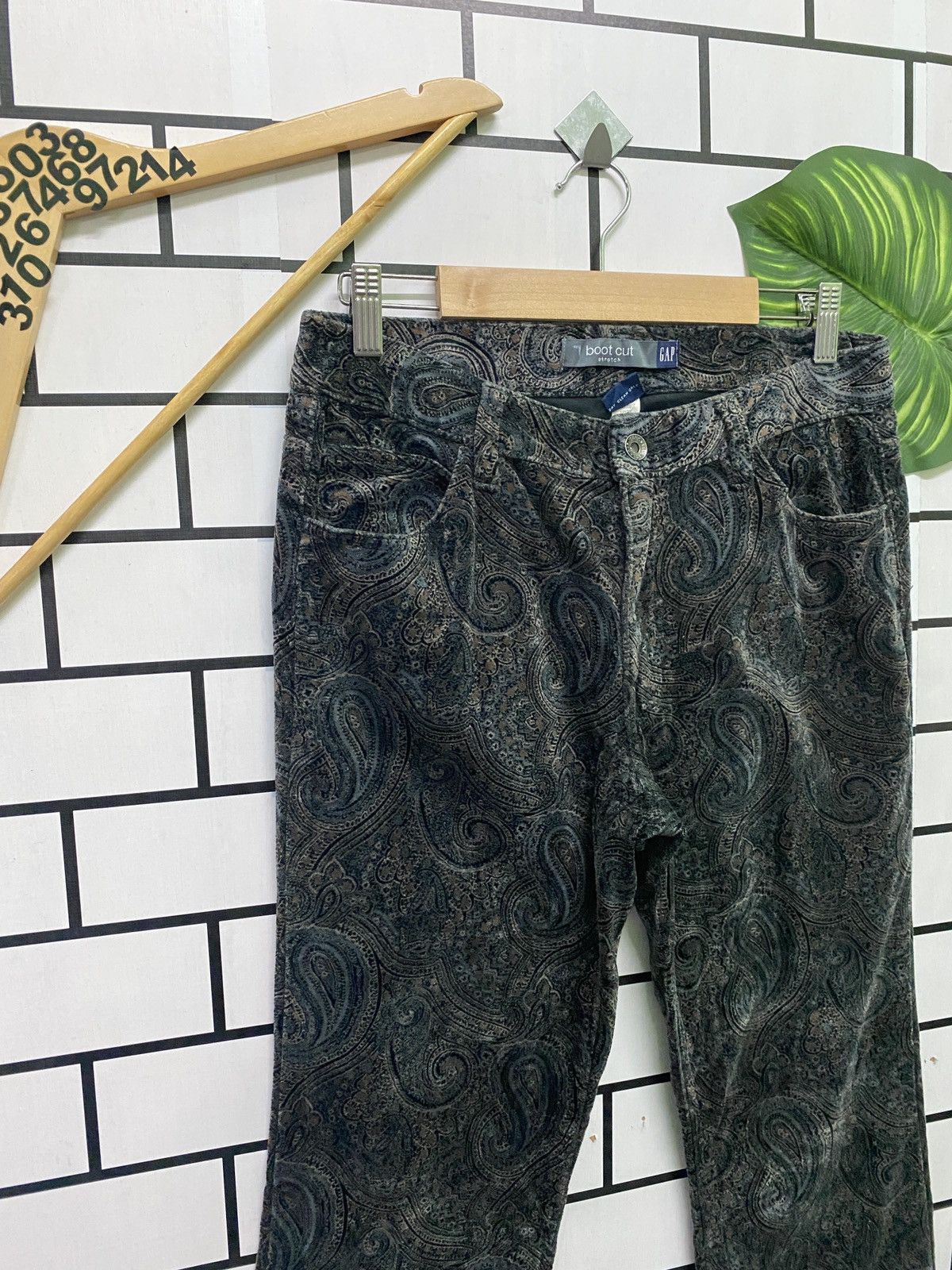 Designer × Gap × Japanese Brand GAP Floral Motif Like Pretty Green Design Bootcut Pant Size US 28 / EU 44 - 5 Thumbnail