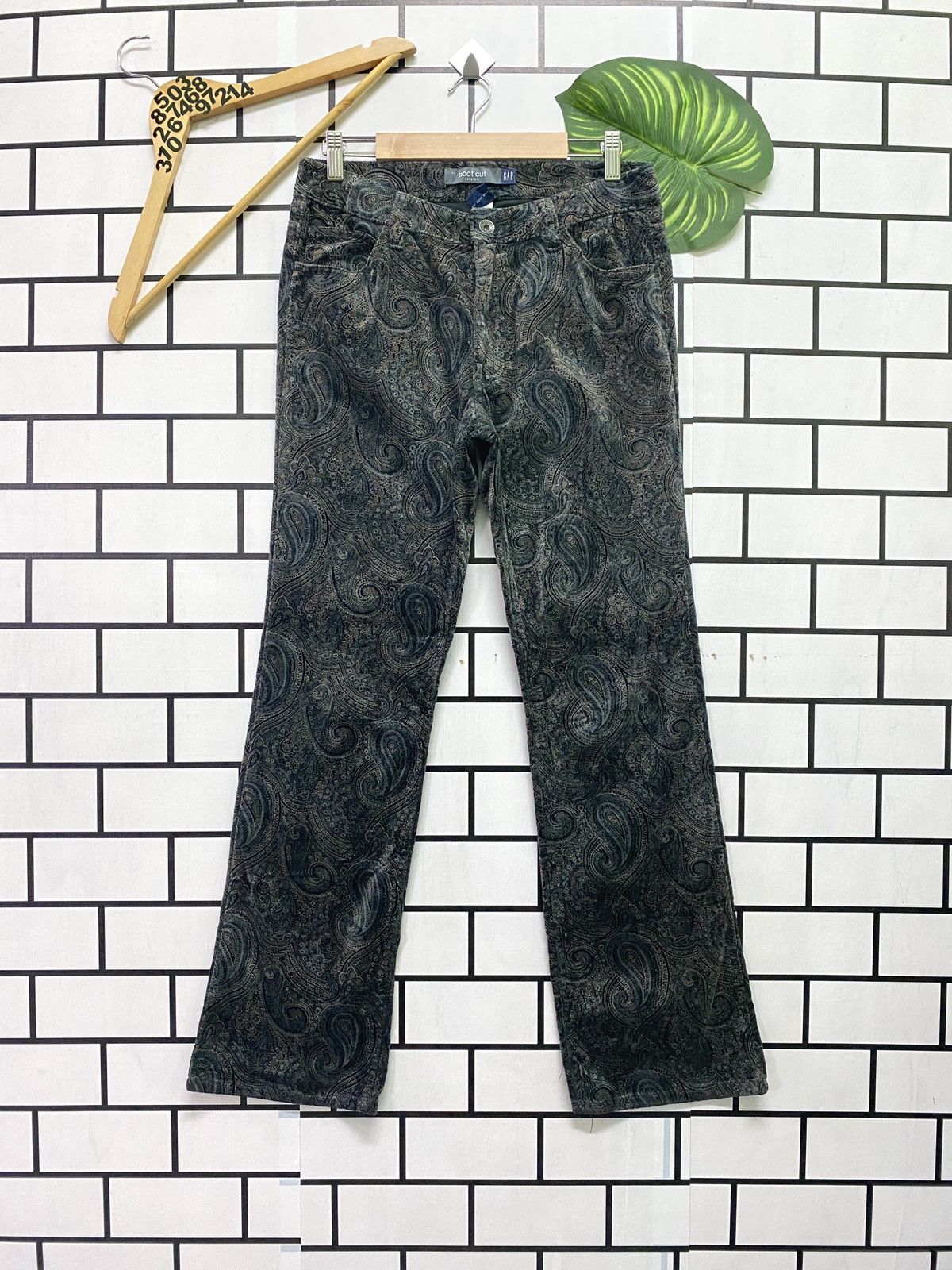Designer × Gap × Japanese Brand GAP Floral Motif Like Pretty Green Design Bootcut Pant Size US 28 / EU 44 - 1 Thumbnail